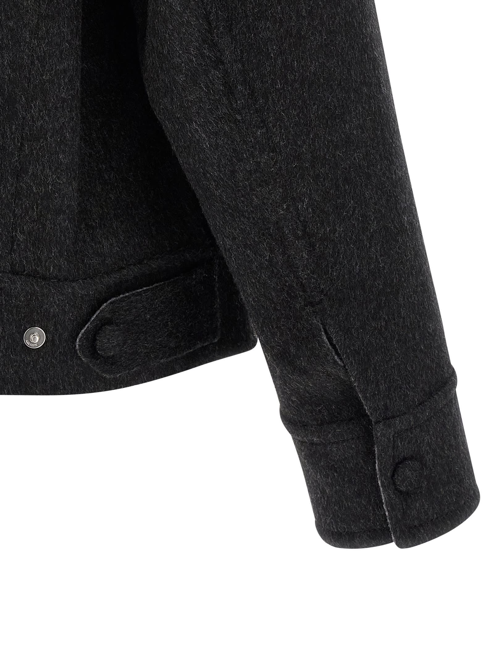 Ami Alexandre Mattiussi Adjustable Cuffs Chest Pockets Long Sleeves In Gray