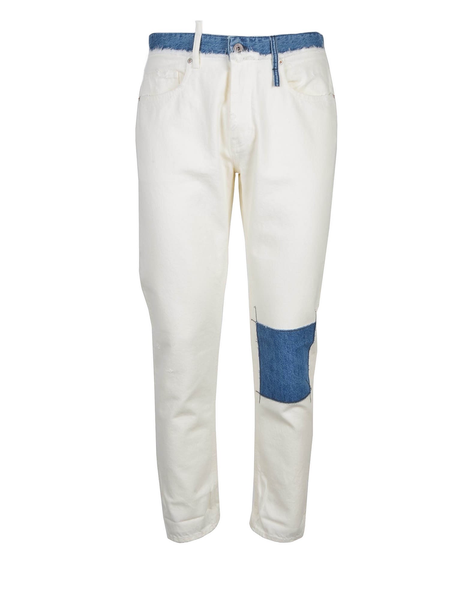 Pence Mens White Jeans