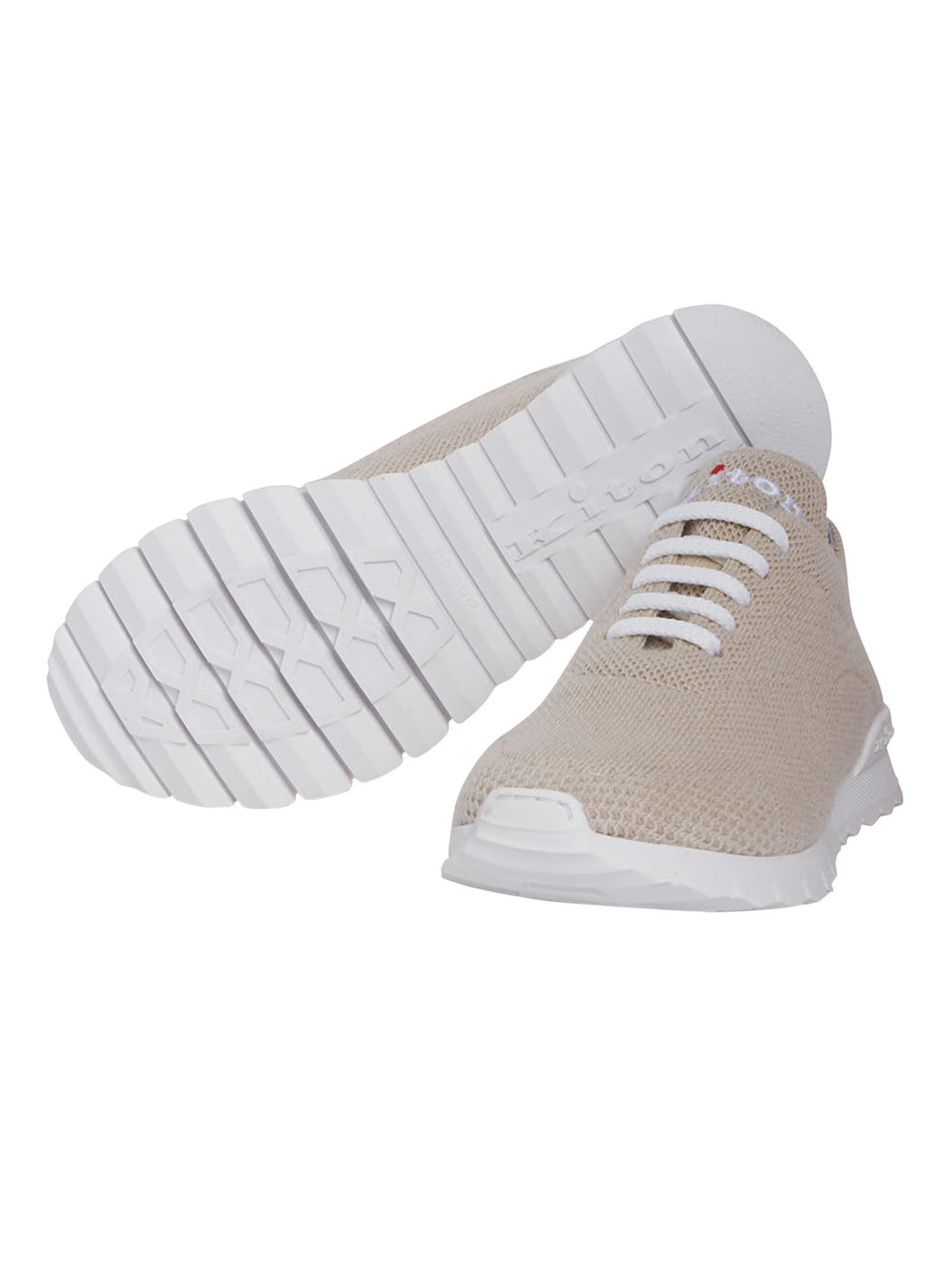 Shop Kiton Sneakers Shoes Cashmere In Beige
