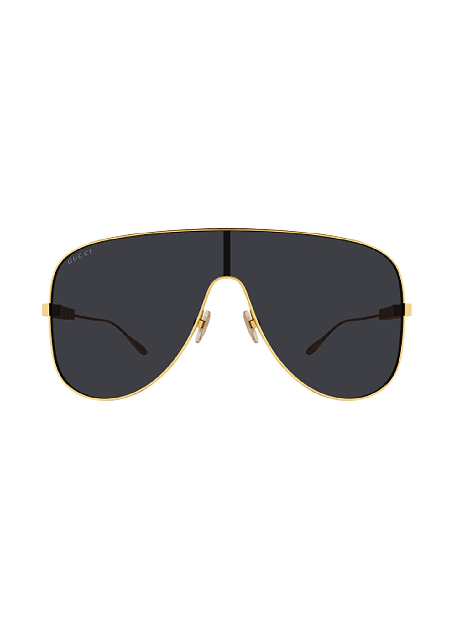 Shop Gucci Gg1436s Sunglasses In Gold Gold Grey