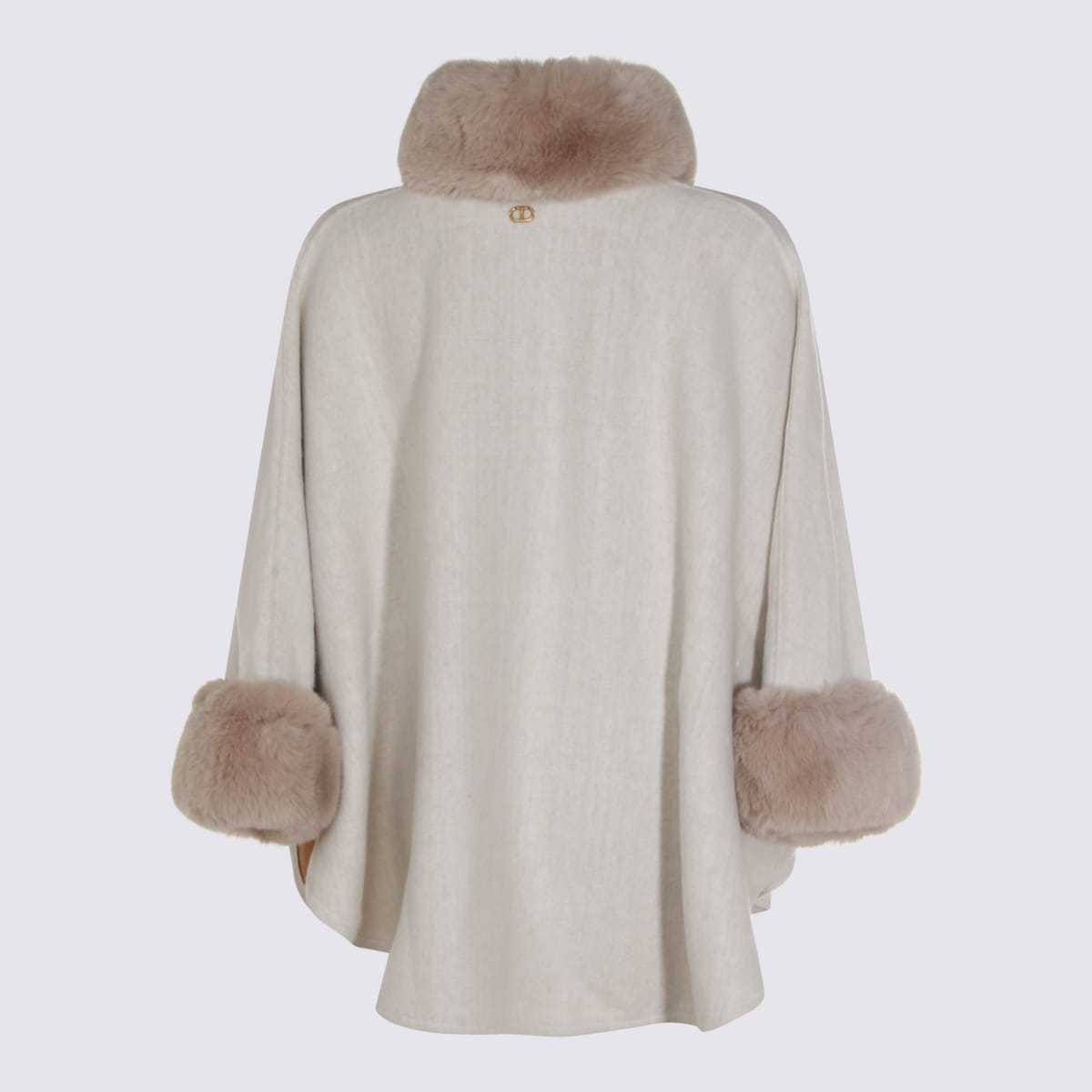 Twinset Light Beige Cape In Neutral