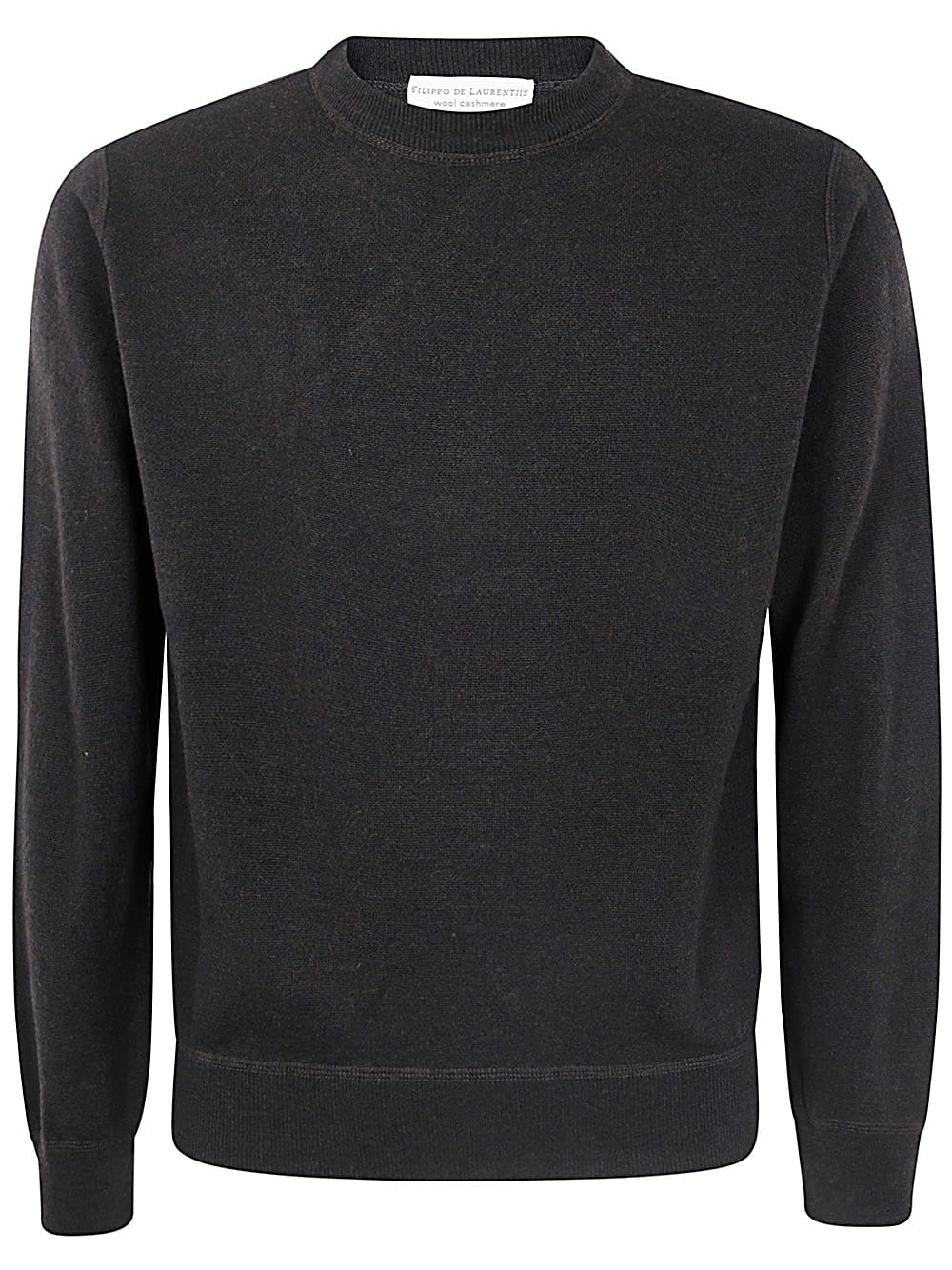 Long Sleeves Cashmere Wool Round Neck Sweatshirt