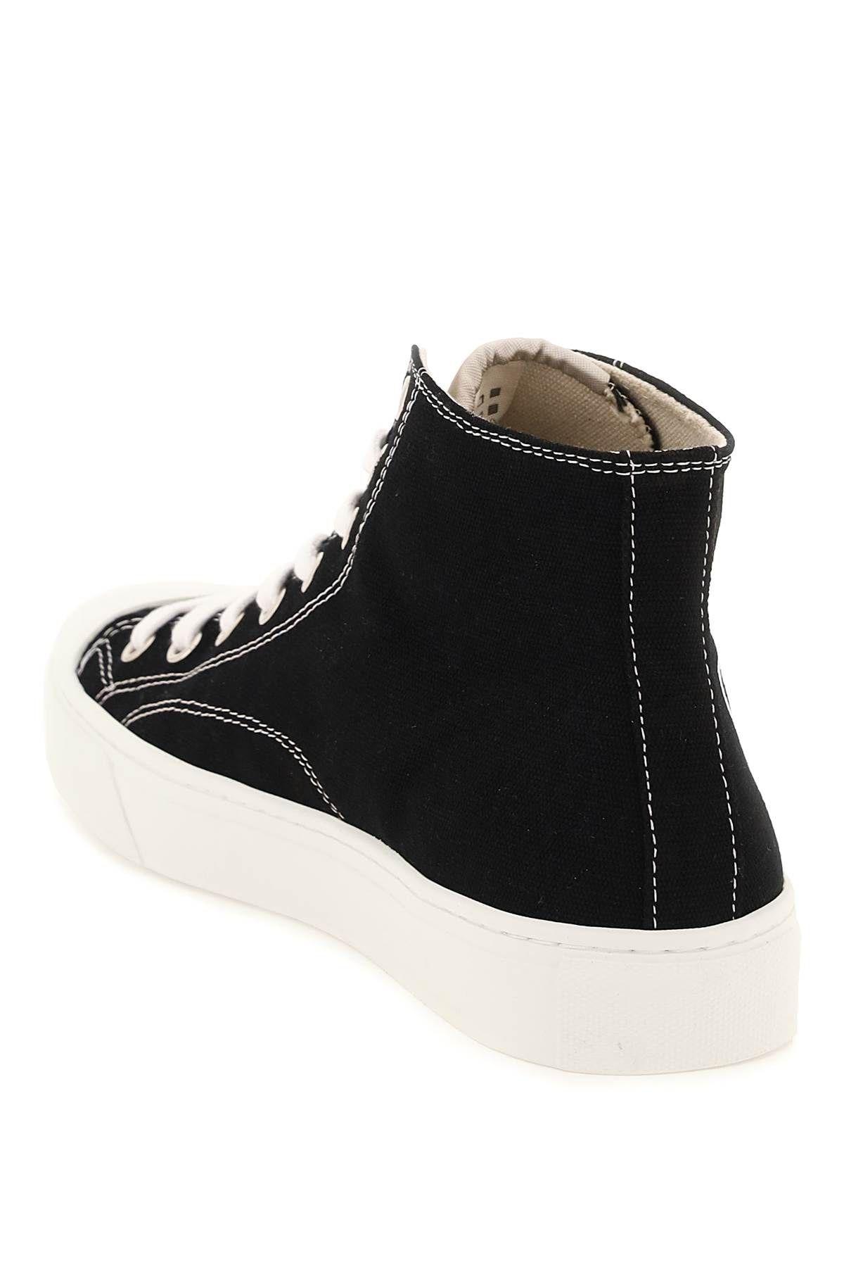Vivienne Westwood Plimsoll High Top Canvas Trainers In Nero