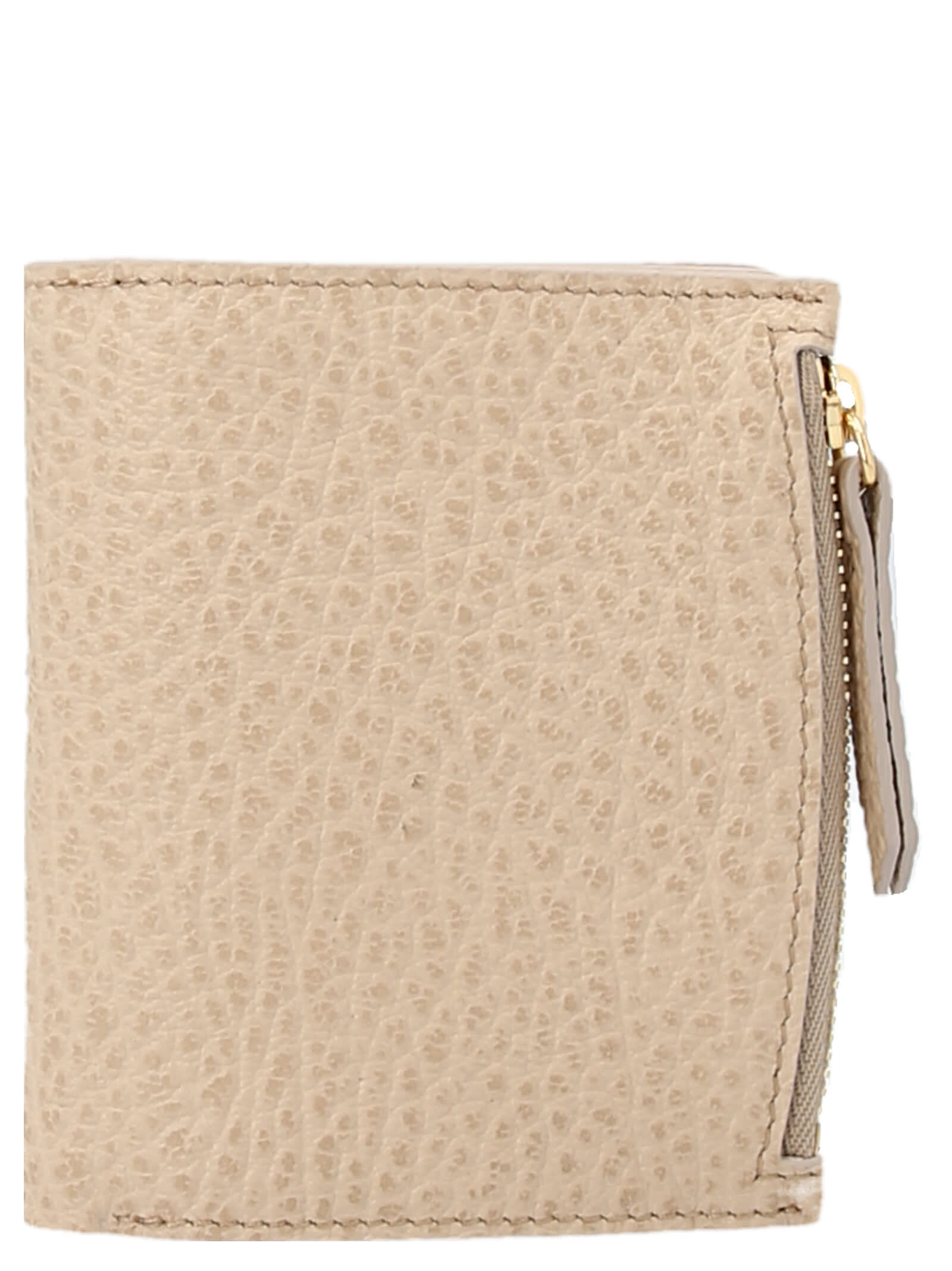 Maison Margiela Small Flip Flap Wallet In Beige | ModeSens