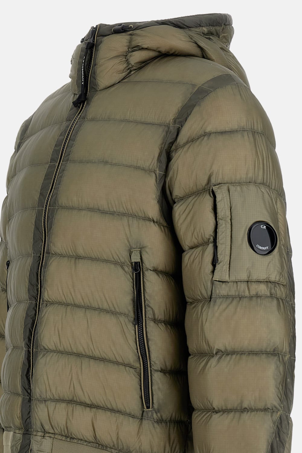 C.p. Company Army Green Nylon Down Jacket In Green
