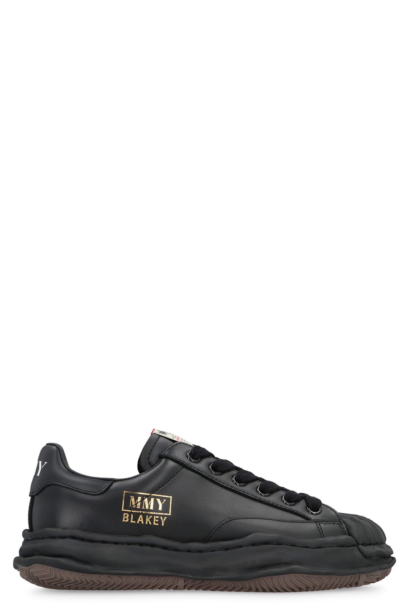 Miharayasuhiro Maison Mihara Yasuhiro Blakey Leather Low-top Sneakers In Black