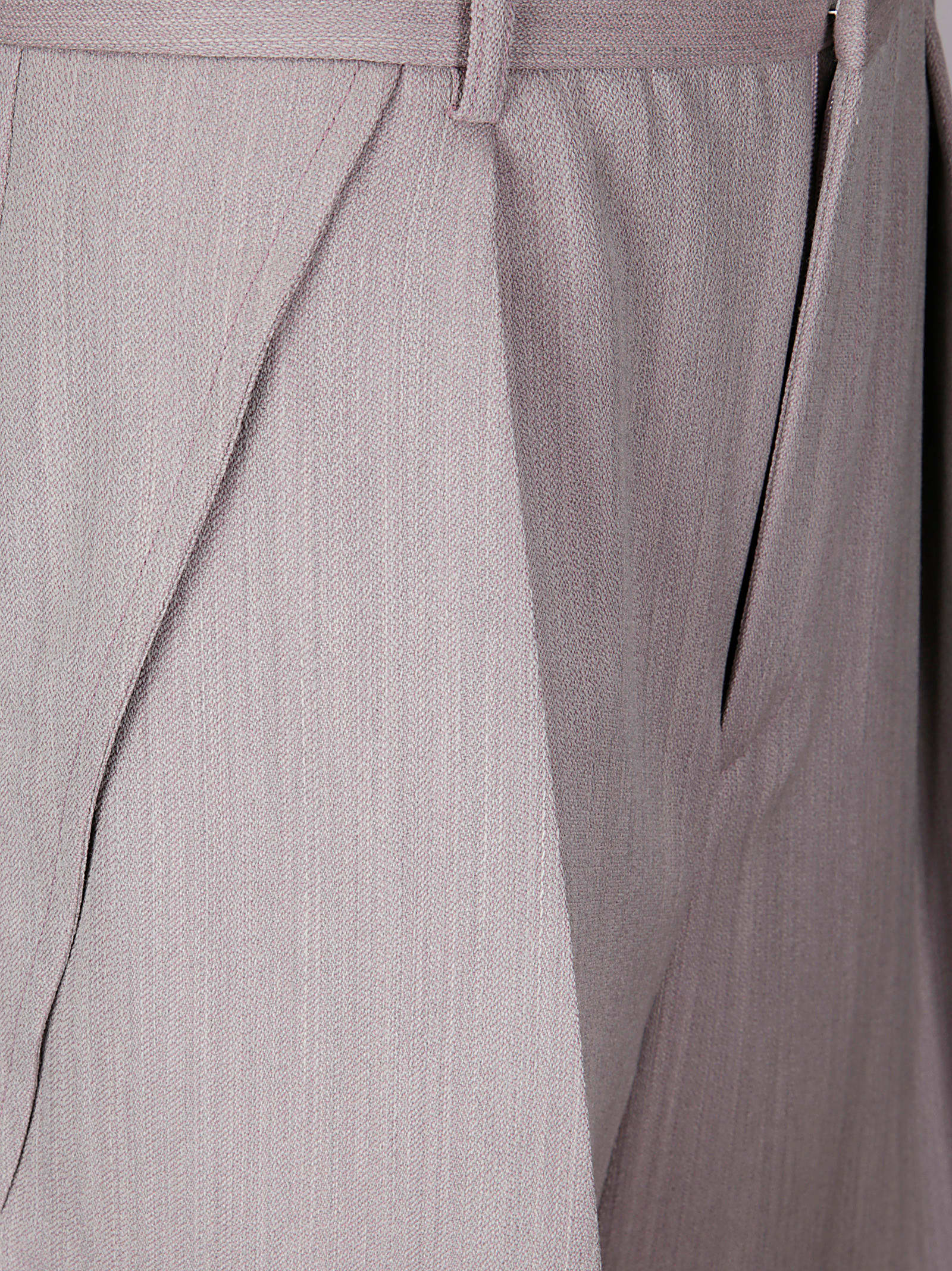 Victoria Beckham Wide Leg Turn - Up Trouser In Quartz
