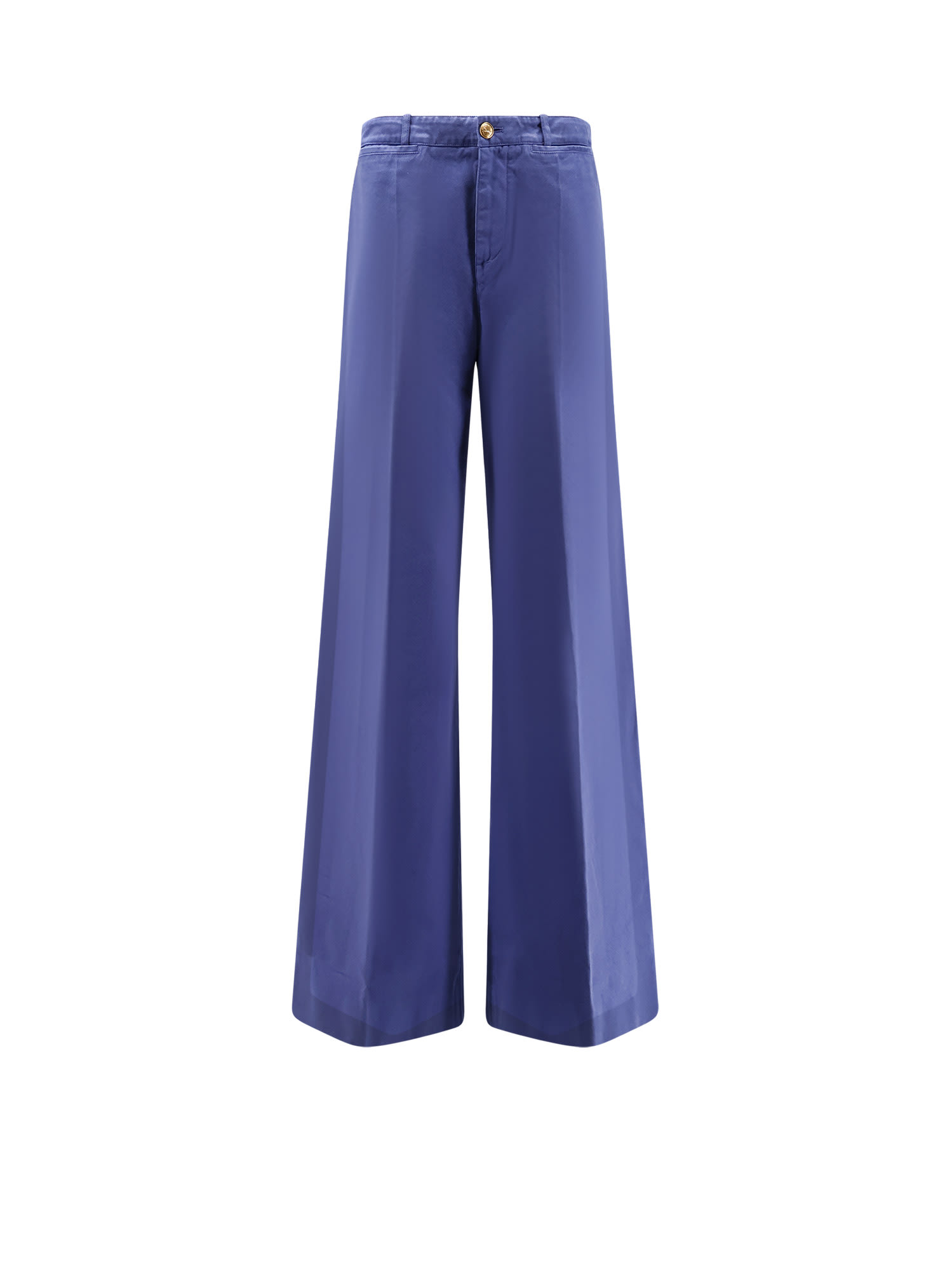 Chloé Flared Bottom Denim Trousers In Blue