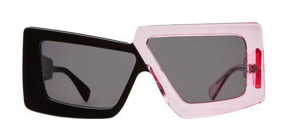Kuboraum X10 Bsvp - Black Shiny + Vinyl Pink Sunglasses