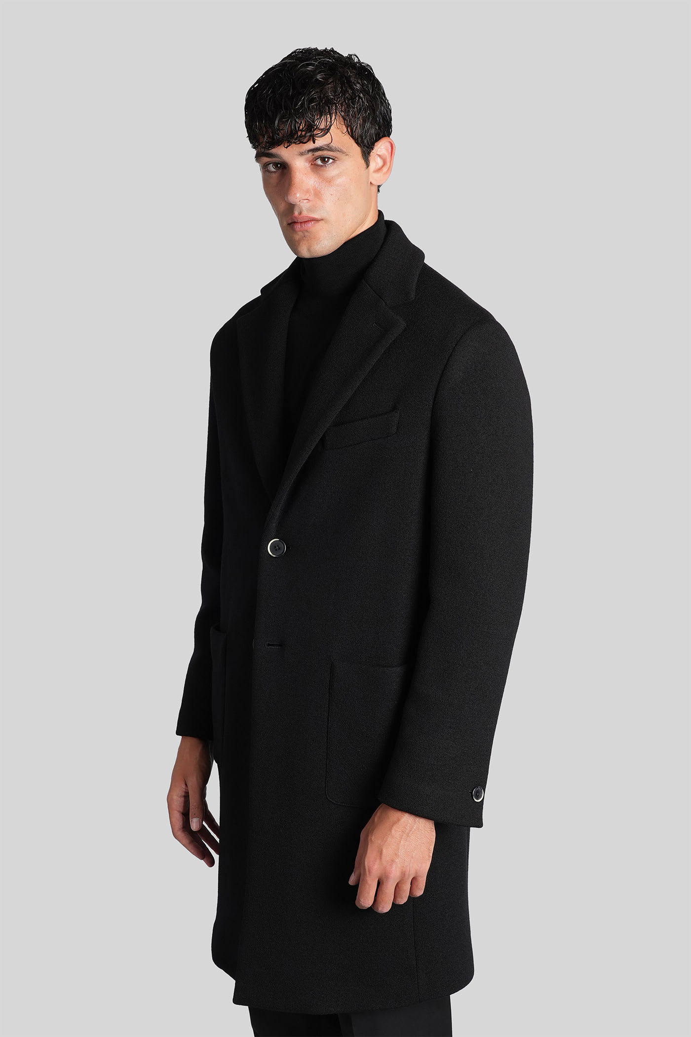 Barena Venezia Baron In Black Wool In Black