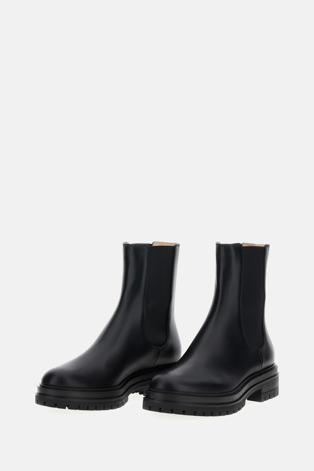 Gianvito Rossi Chester Leather Chelsea Boots In Black
