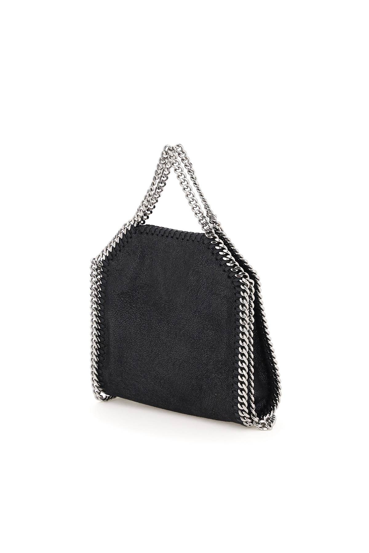 Shop Stella Mccartney Tiny Shaggy Tote Bag In Black