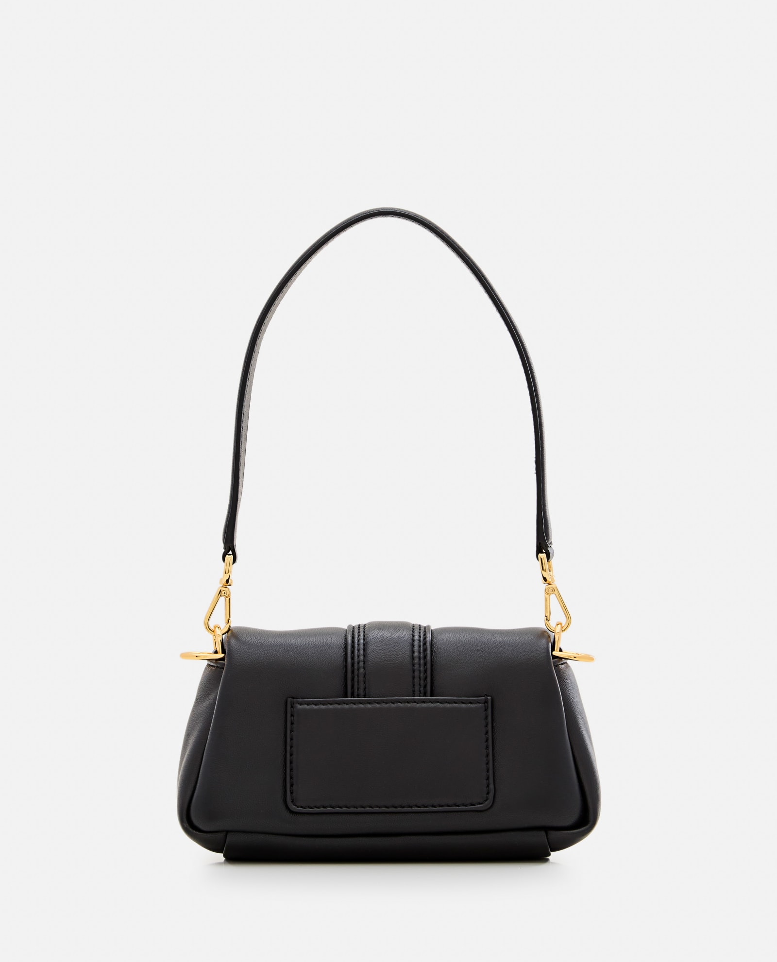 Shop Jacquemus Le Petit Bambimou Leather Shoulder Bag In Black