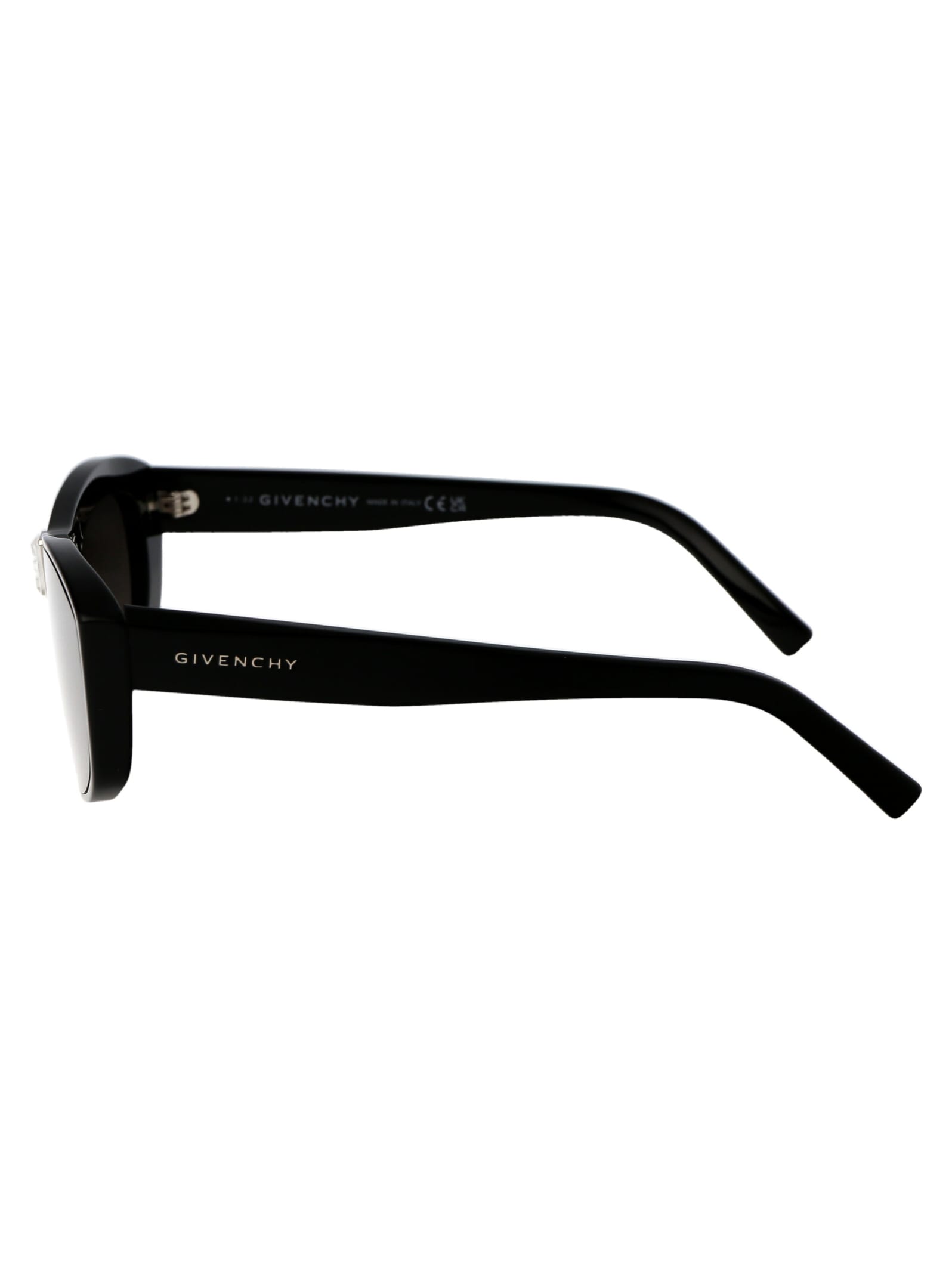 Shop Givenchy Gv40027i Sunglasses In 01b Shiny Black / Gradient Smoke