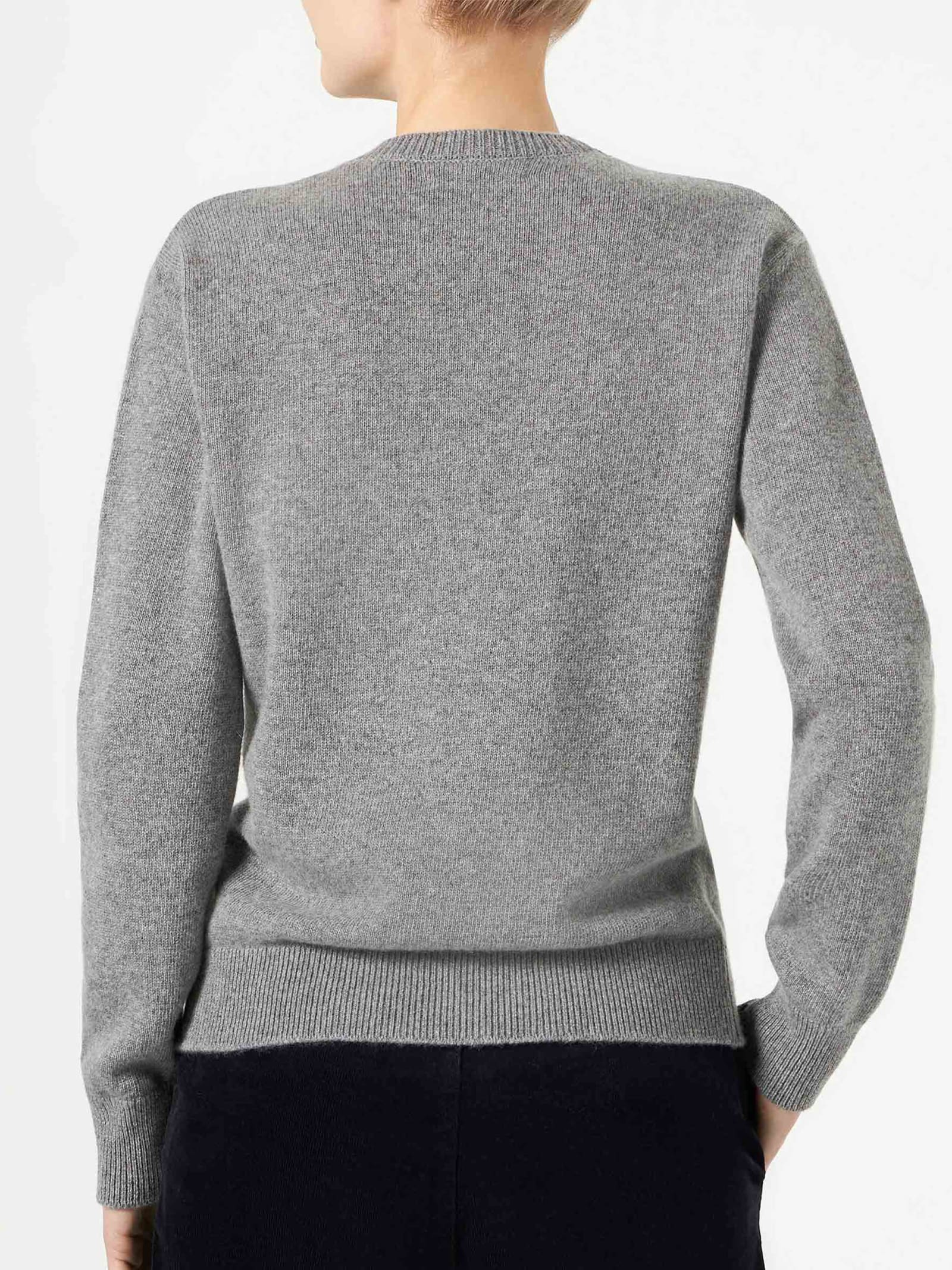 Mc2 Saint Barth Woman Sweater With Limited Edition Lettering In Grey