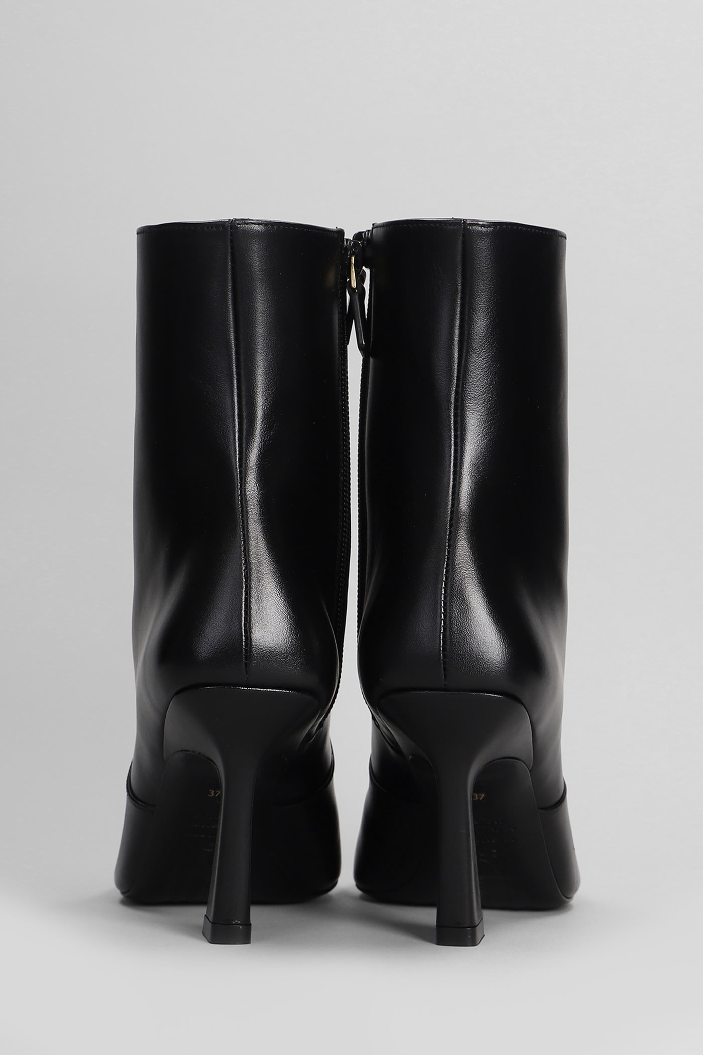 Shop Stuart Weitzman Vinnie High Heels Ankle Boots In Black Leather