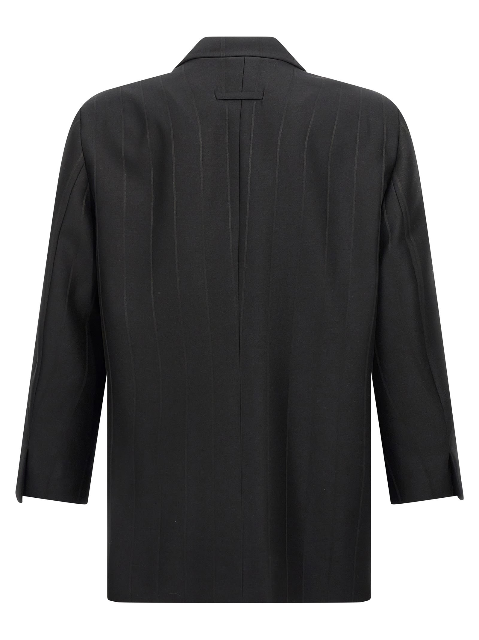 Fear Of God Casual Blazer With Striped Pattern And Button Cuffs In Black
