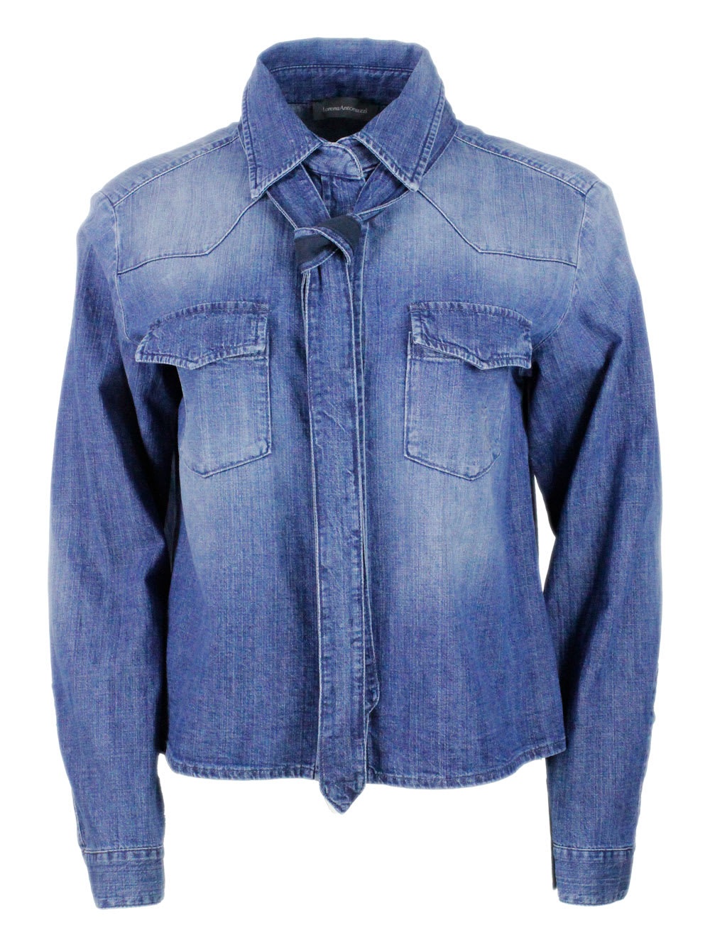 Shop Lorena Antoniazzi Shirt In Denim