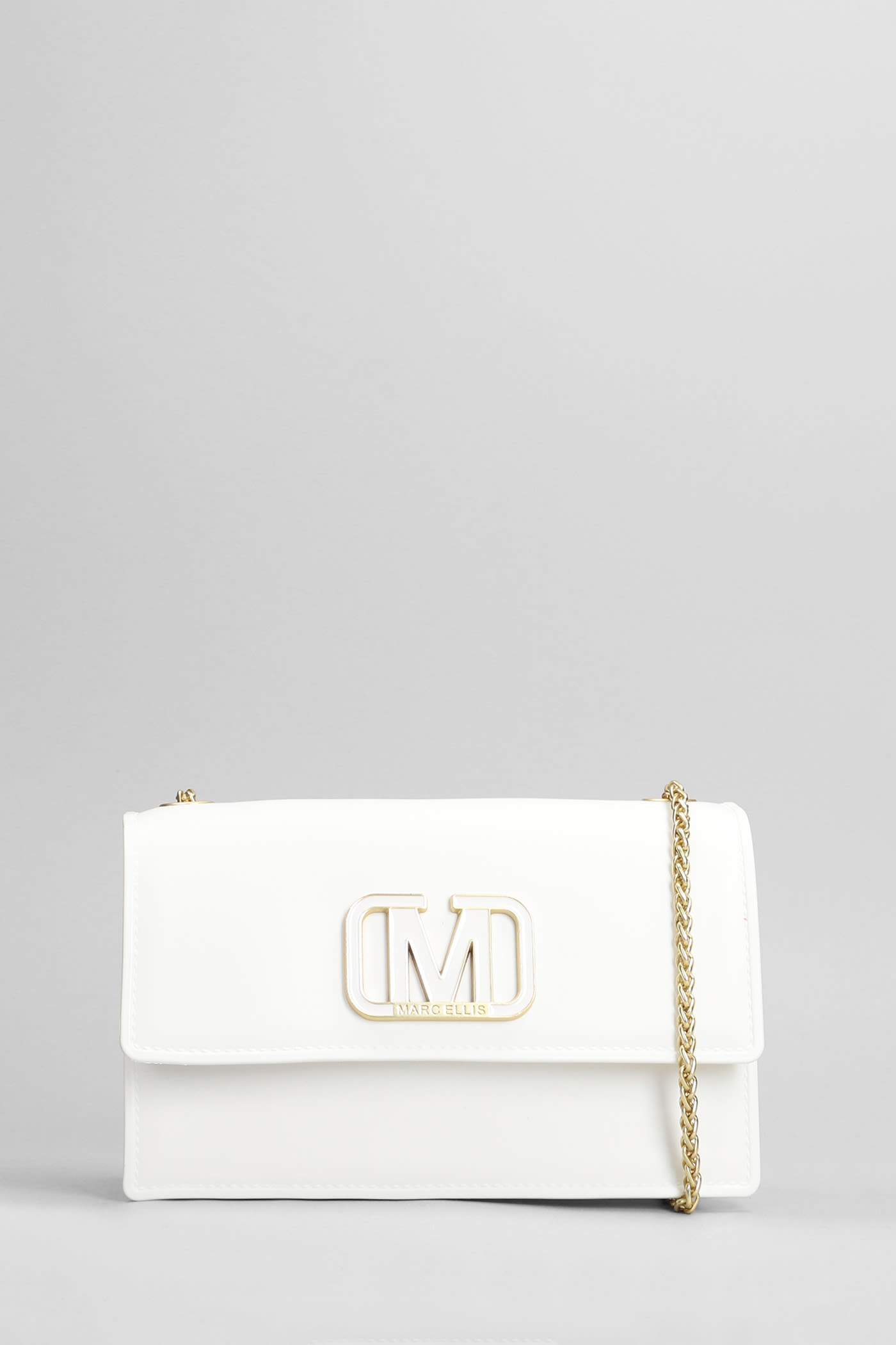 Marc Ellis Flat Supermee M Hand Bag In White Faux Leather