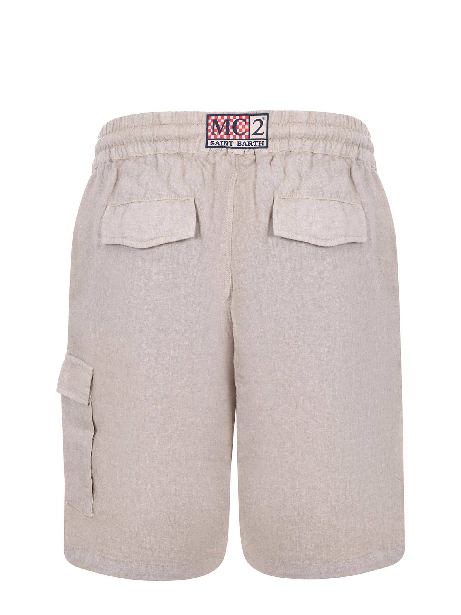 Shop Mc2 Saint Barth Cargo Shorts In Beige