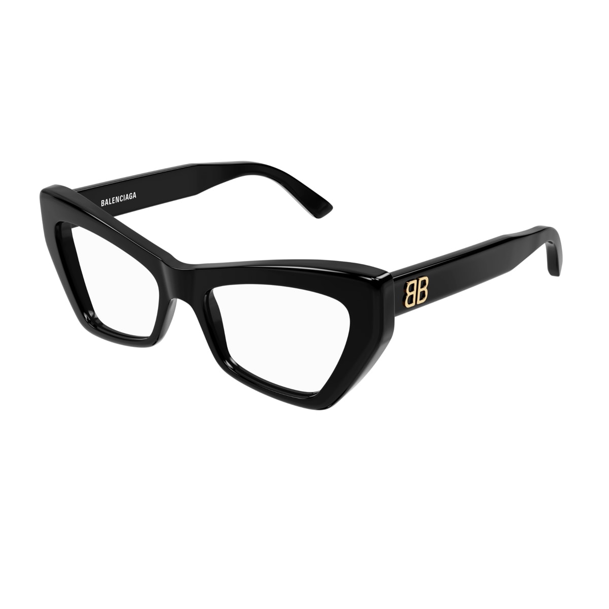 Balenciaga Logo-lettering Cat-eye Glasses In Black
