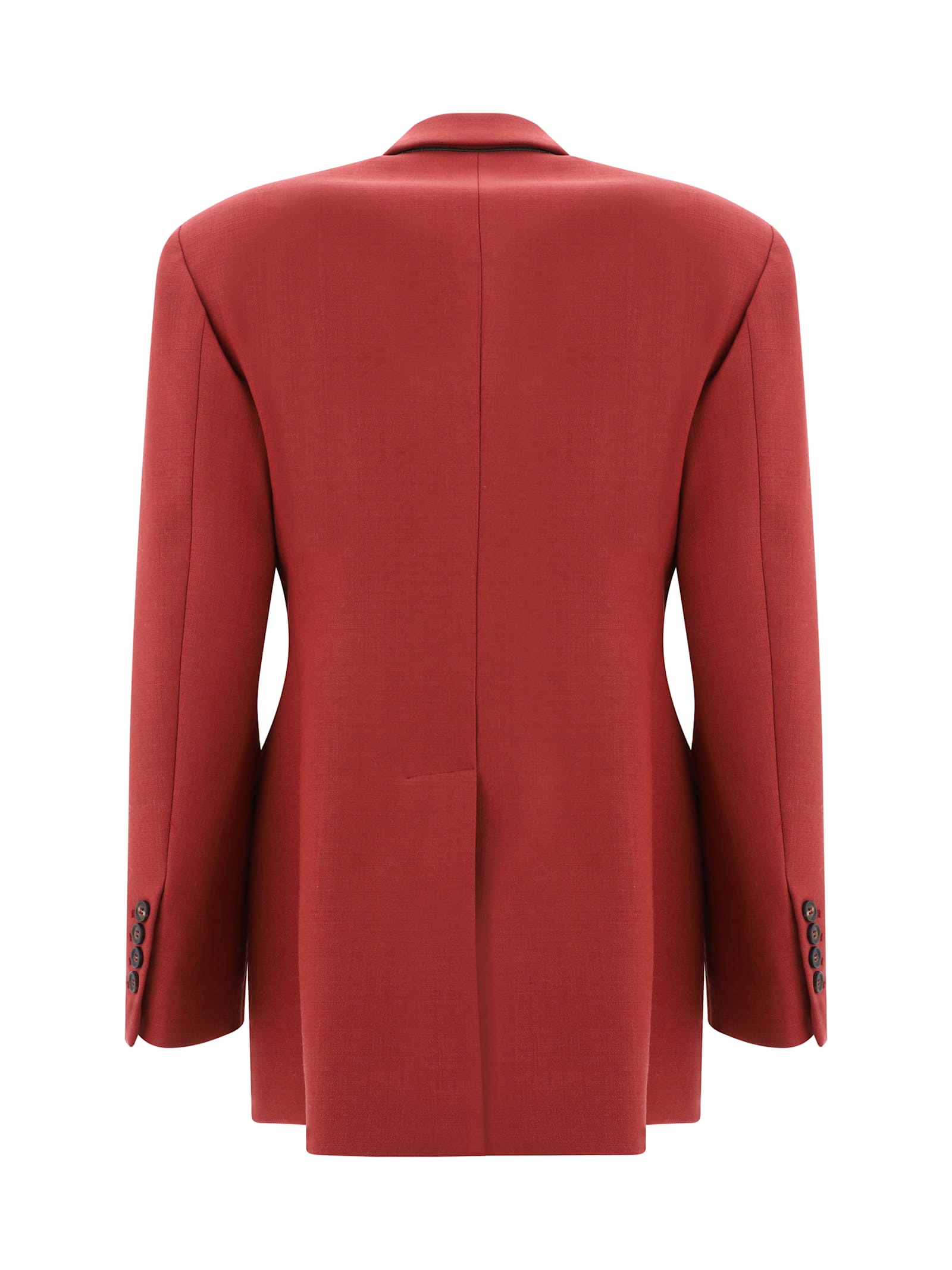 Shop Brunello Cucinelli Blazer Jacket In Rosso