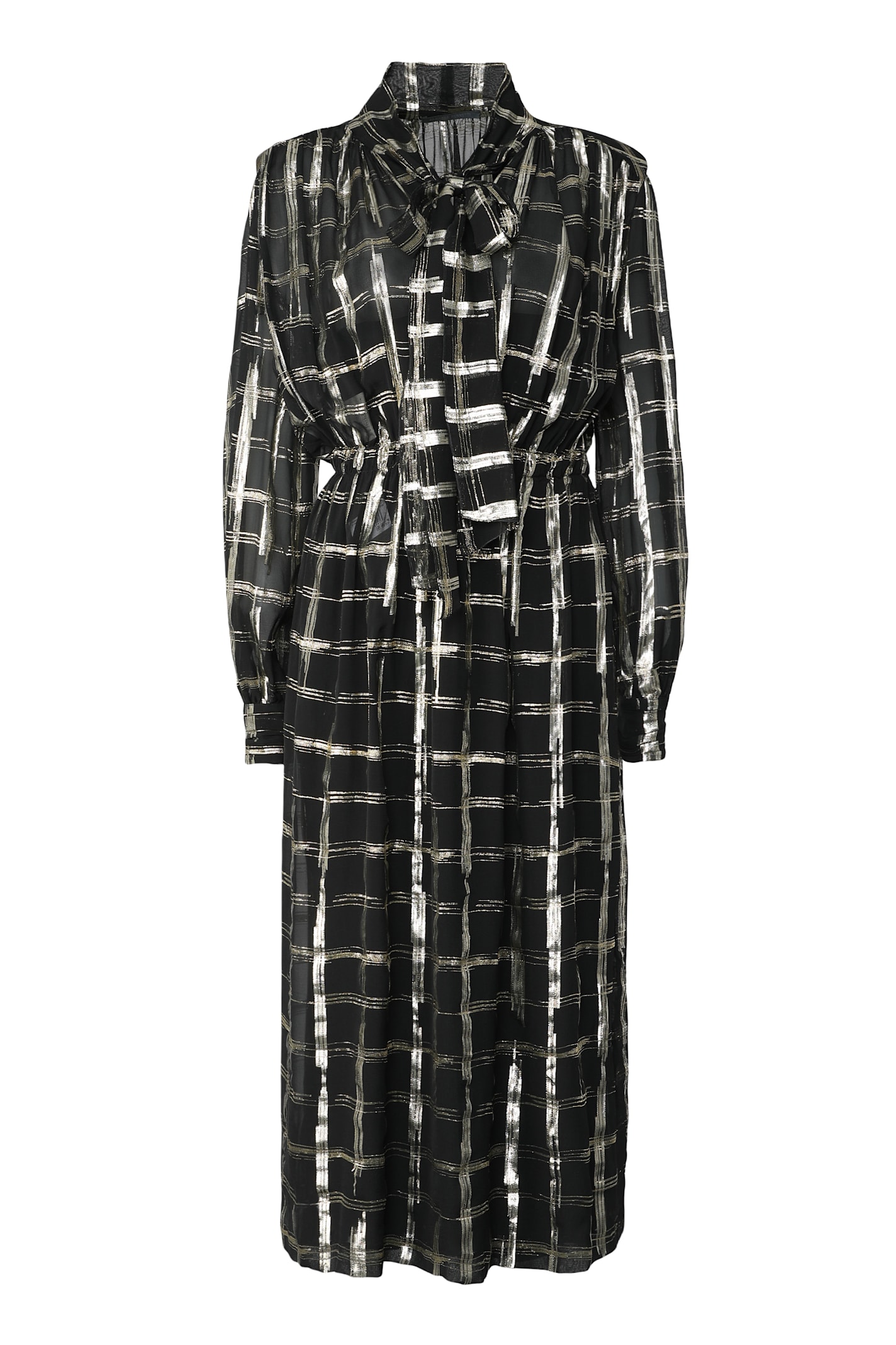 Alberta Ferretti Silk Blend Dress In Black