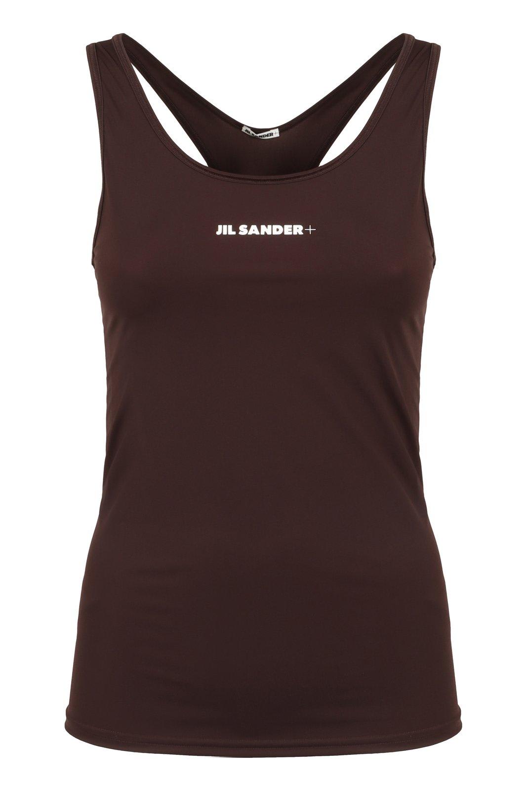 Jil Sander + Logo Printed Technicalb Tank Top In Brown