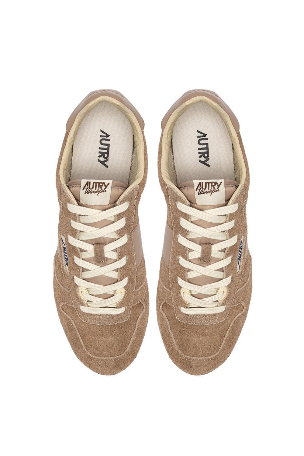 Autry Windspin Tonal Sneakers In Suede And Leather