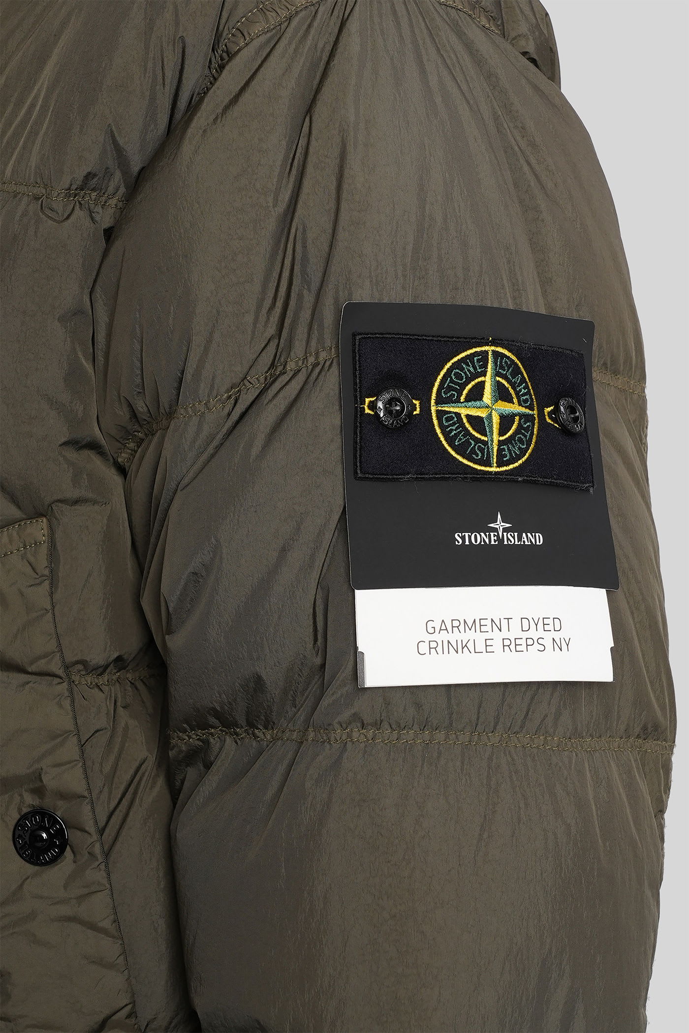 Stone Island Wind-resistant Padded Bomber Jacket In Brown