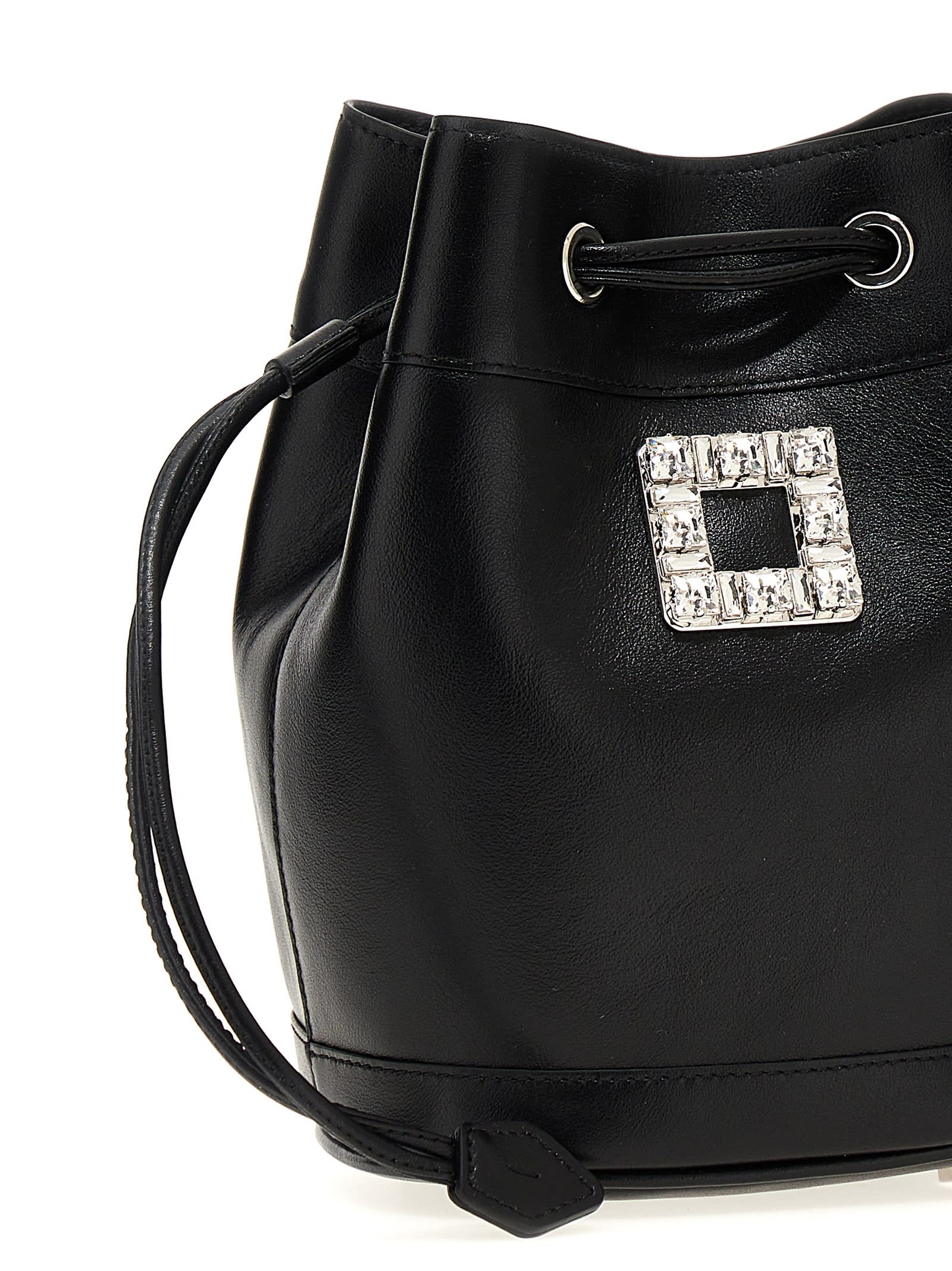 Shop Roger Vivier Très Vivier Bucket Bag In Black