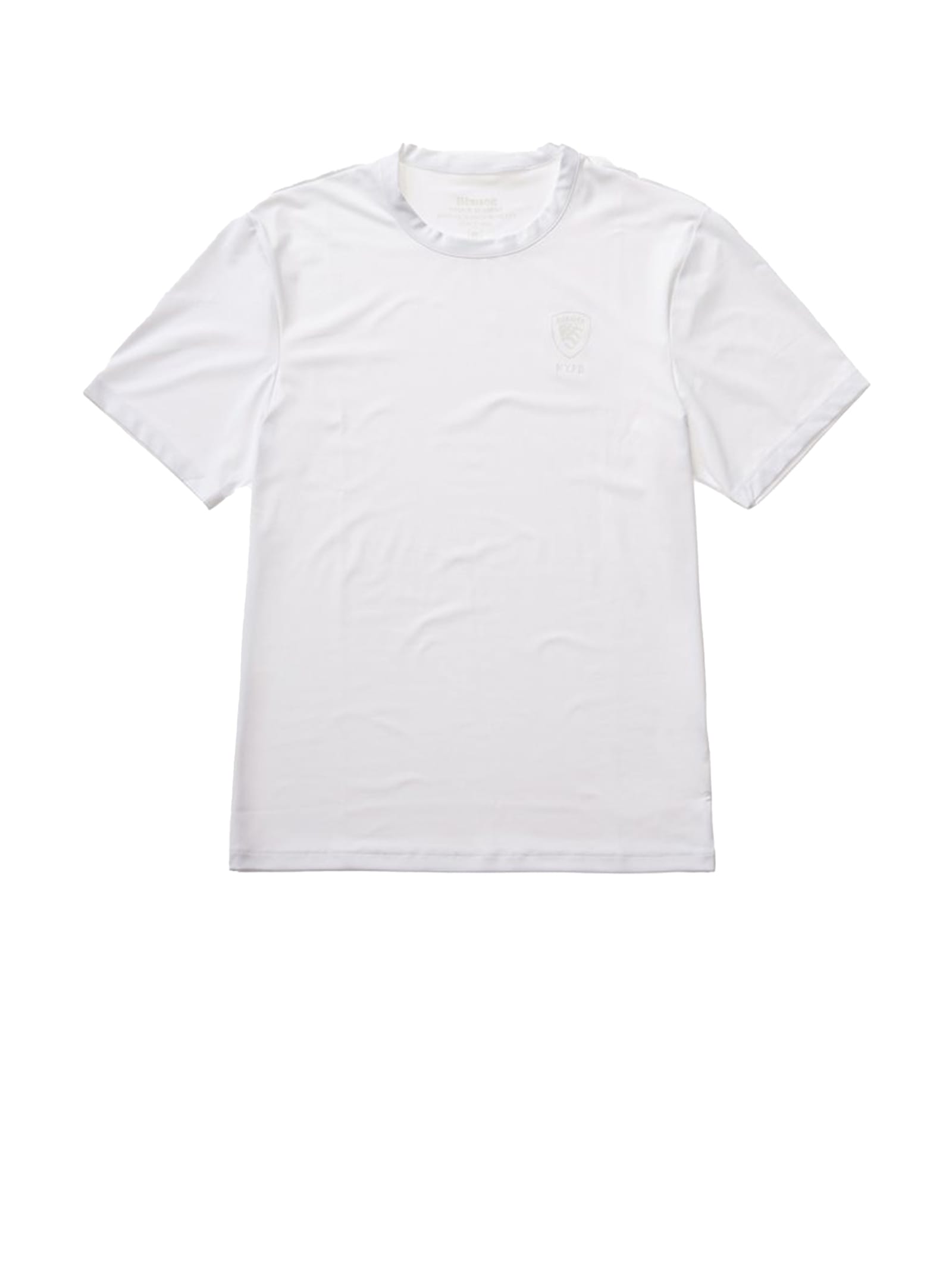 Shop Blauer White Jerseyt-shirt In Bianco Ottico