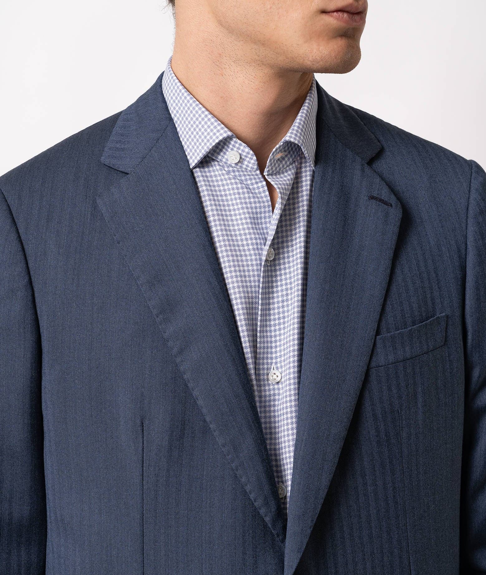 Larusmiani Single-breasted Wool Suit Seul Suit In Blue