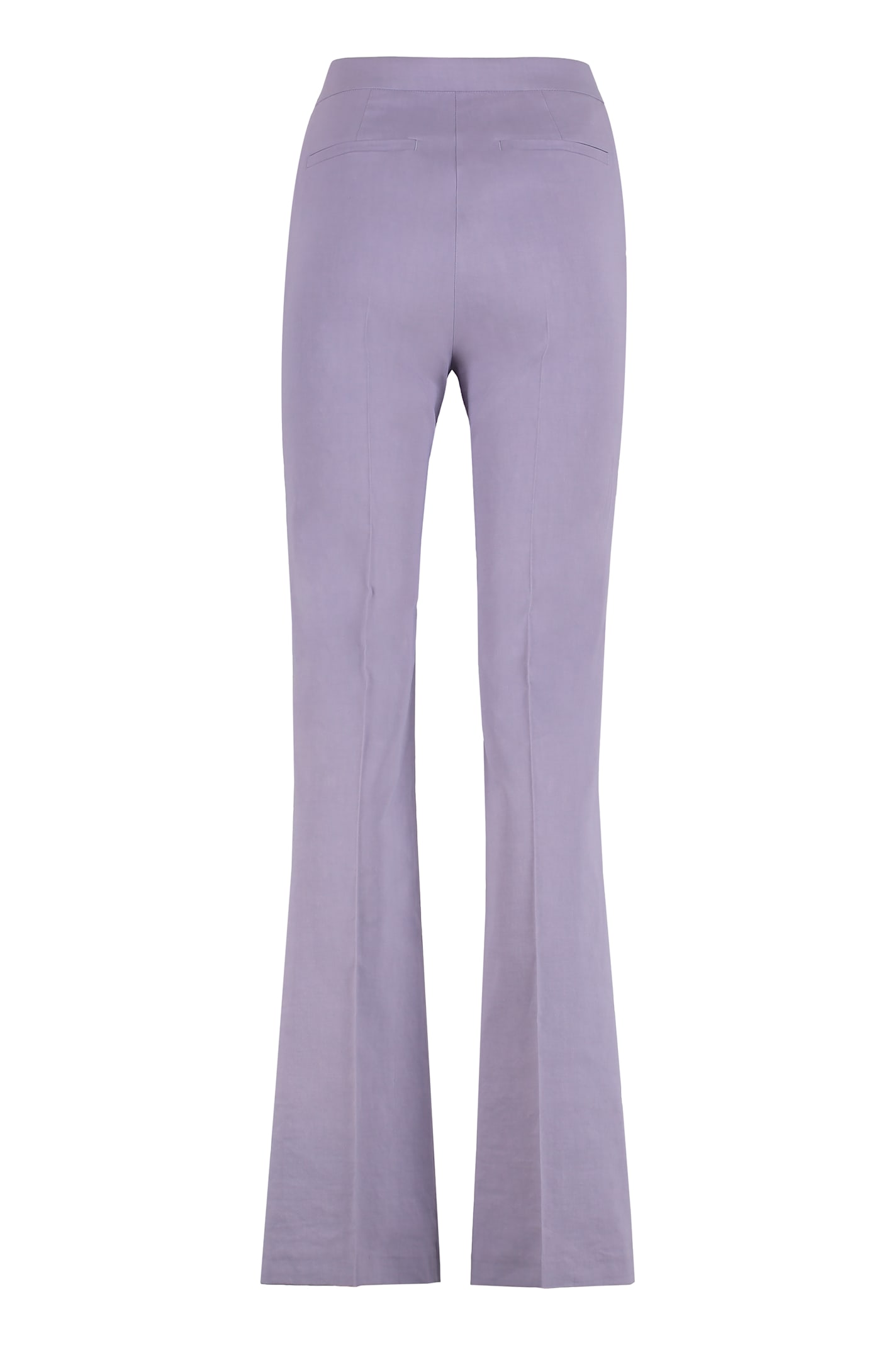 Pinko Linen Flared High Waist Trousers