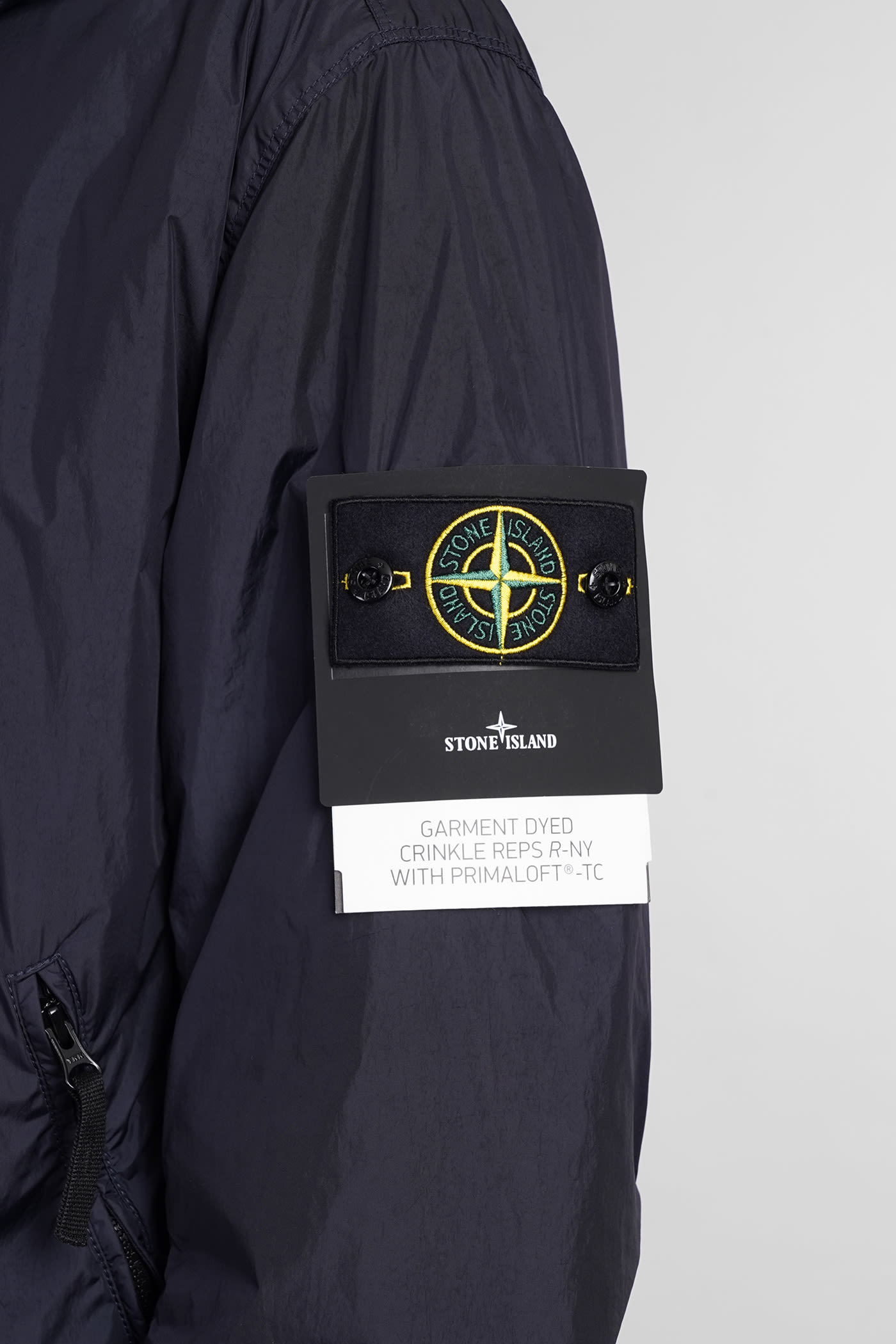 Shop Stone Island Puffer In Blue Polyamide