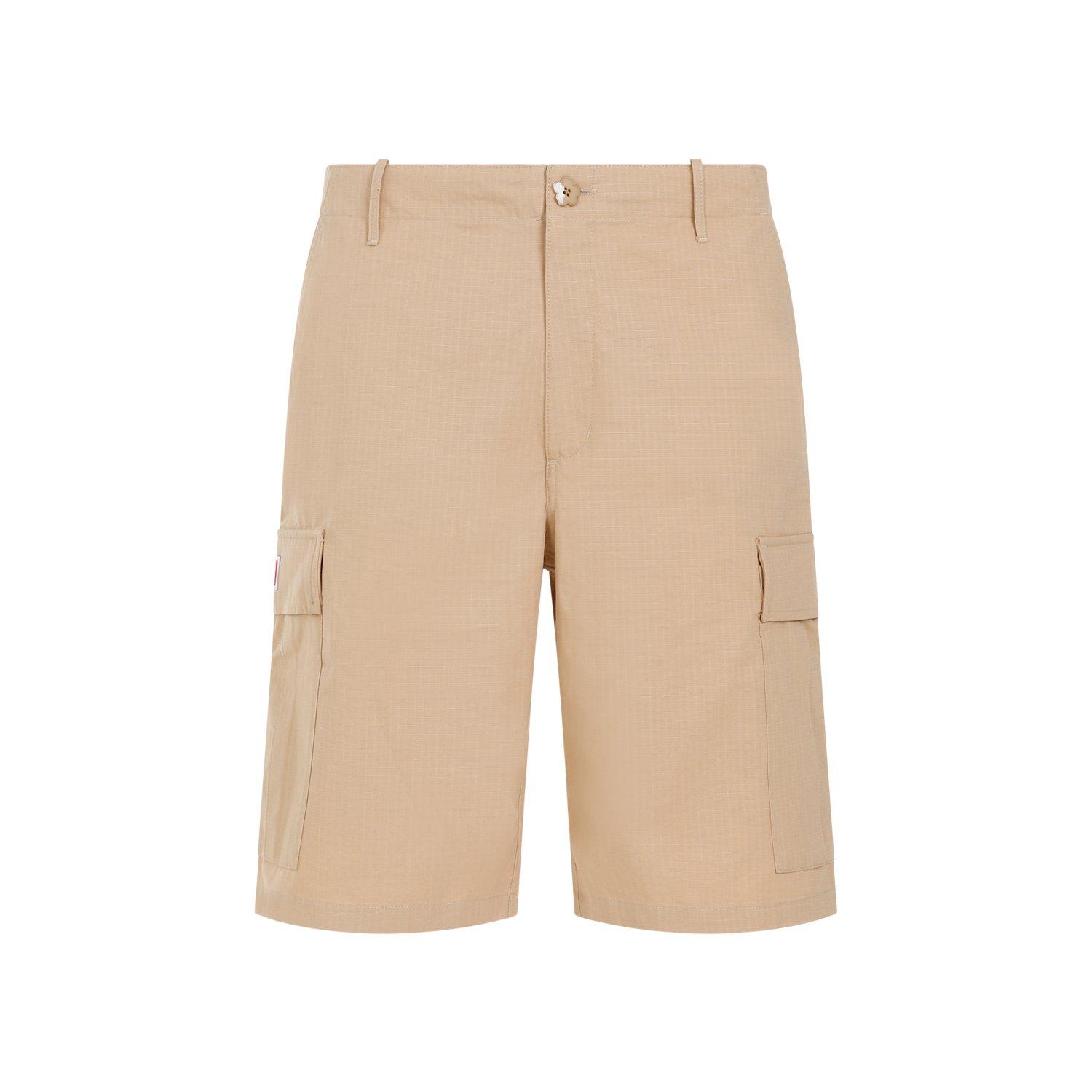 Shop Kenzo Cargo Workwear Shorts In Beige