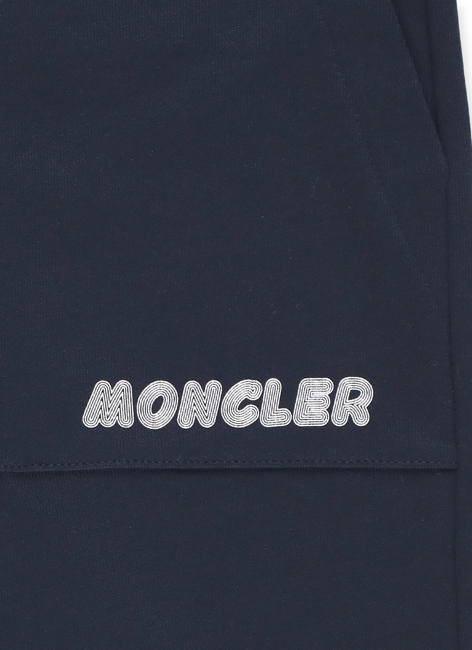 Moncler Logoed Bermuda Shorts In Blue