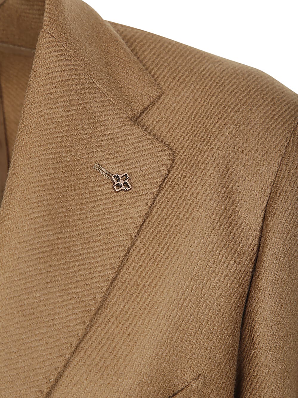 Shop Tagliatore Classic Jacket In Dark Camel