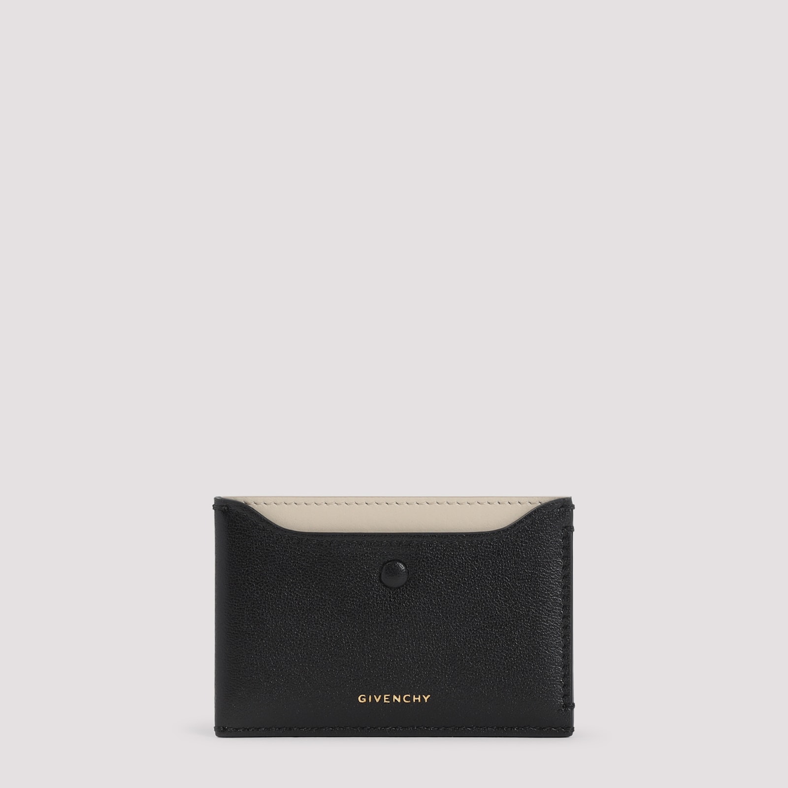 Givenchy Calf Leather Credit Card Case In Black