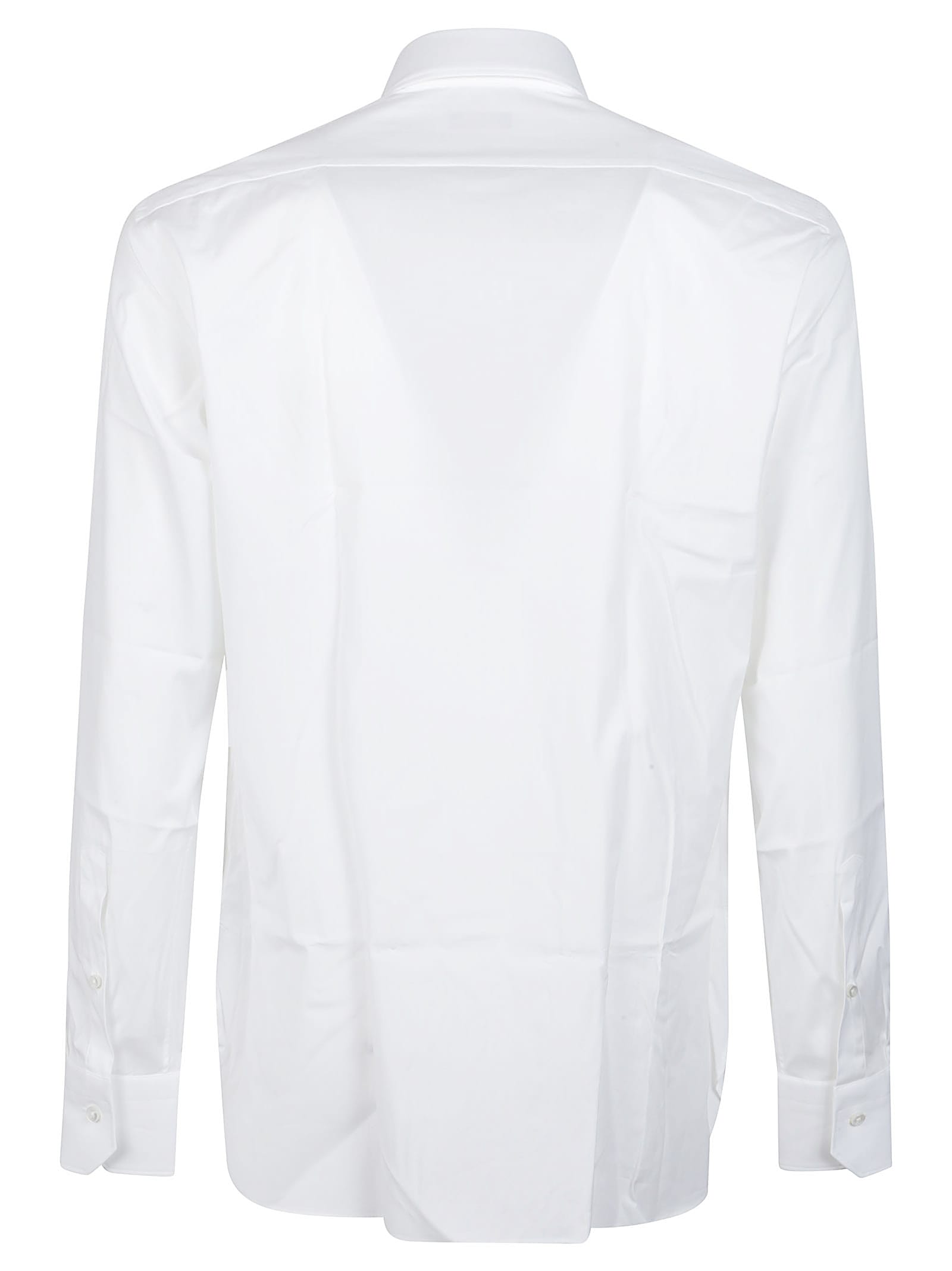 Zegna Lux Tailoring Long Sleeve Shirt In White
