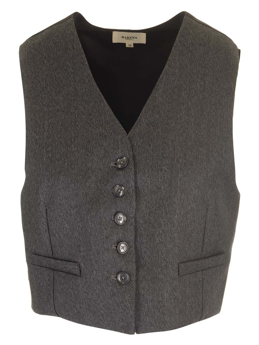 Shop Barena Venezia Nello Waistcoat In Grey