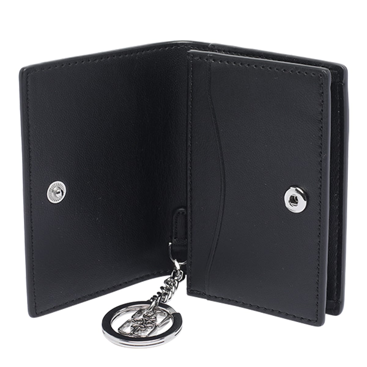 Ganni Strass Logo Cards Holder In Black