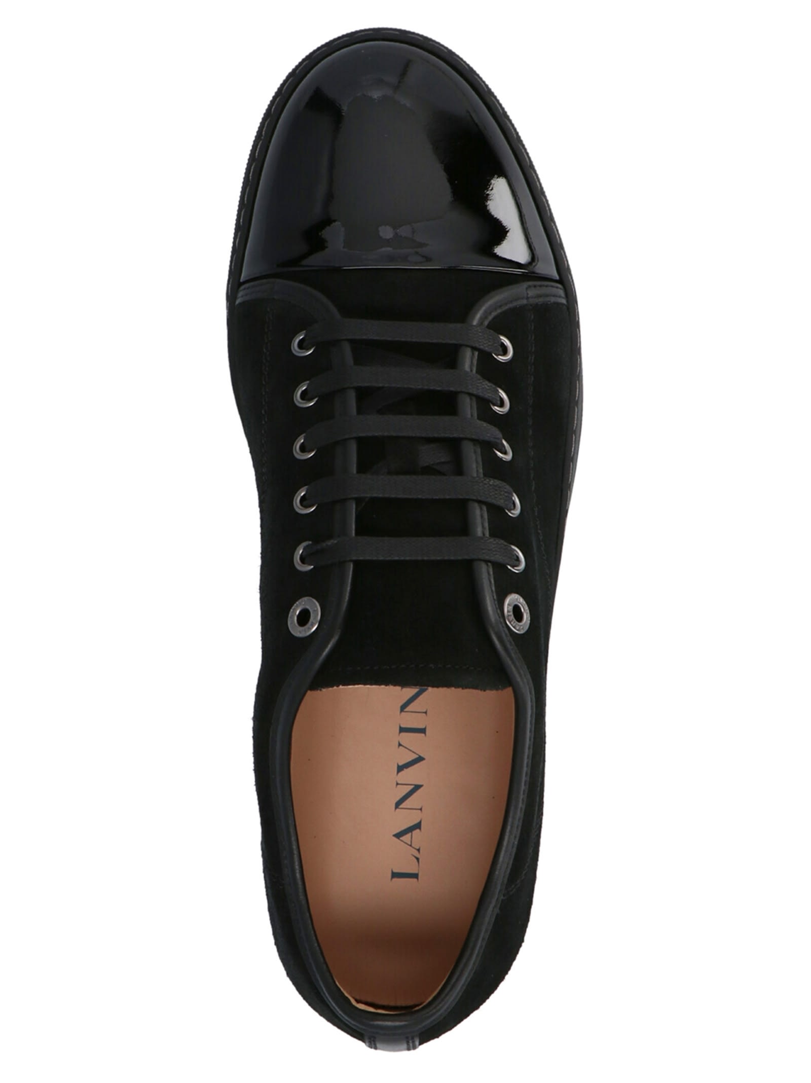 Shop Lanvin Basket Sneakers In Nero