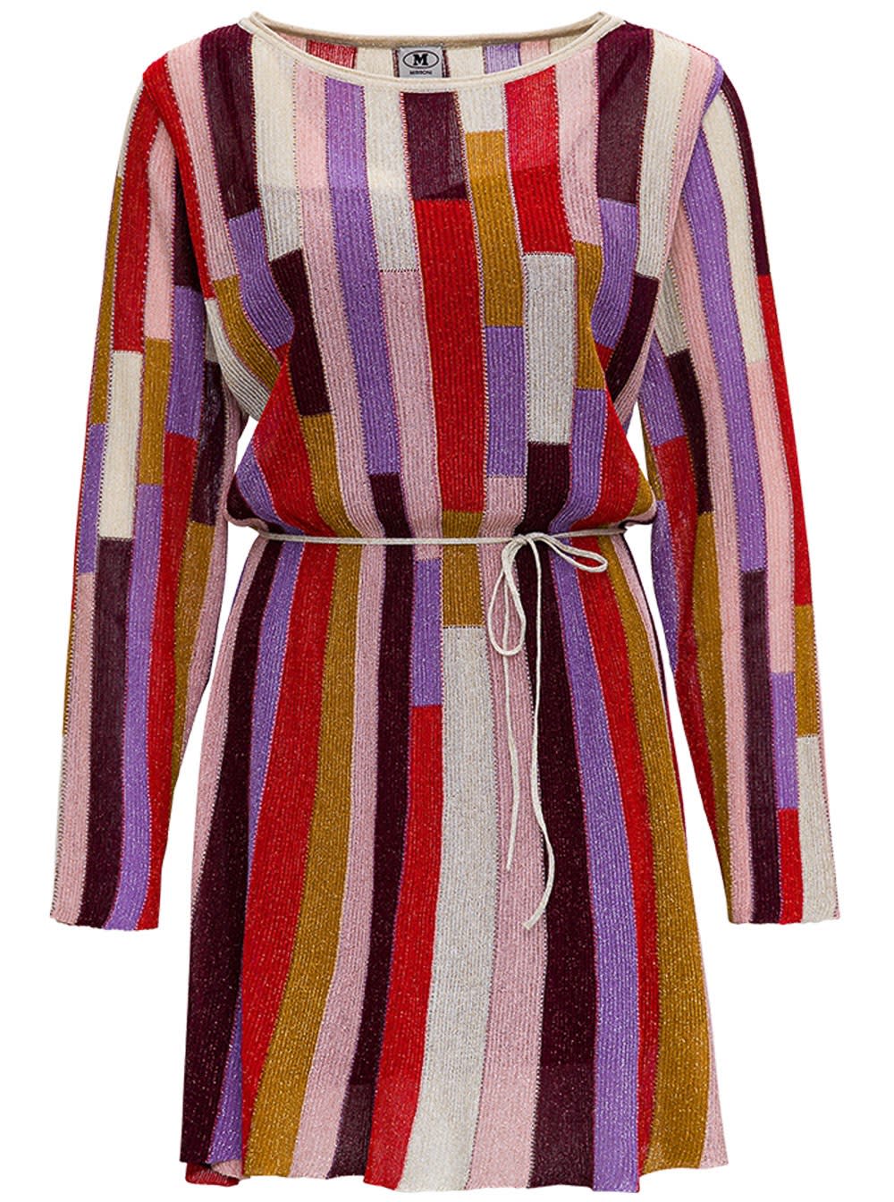 M Missoni Multicolor Lurex Dress In Viscose Blend