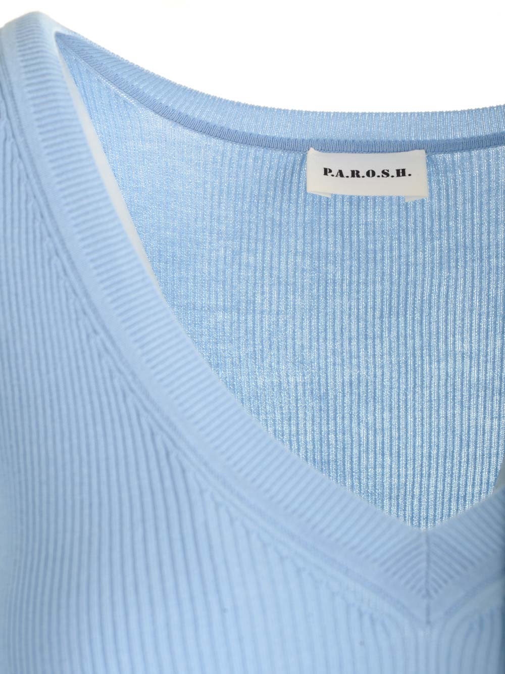 Shop P.a.r.o.s.h V-neck Sweater In Azzurro Polvere