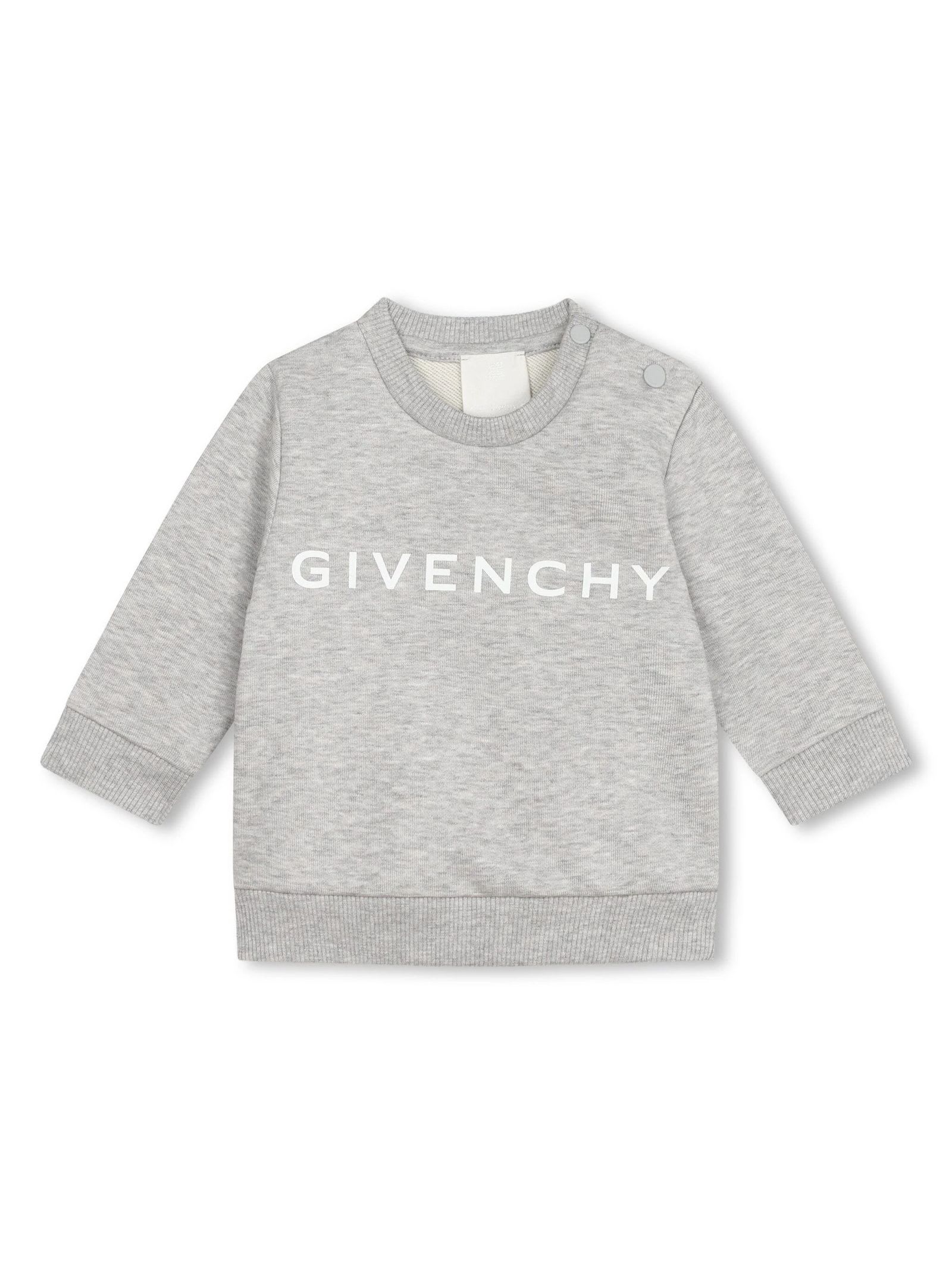Shop Givenchy Kids Sweaters Grey In Grigio