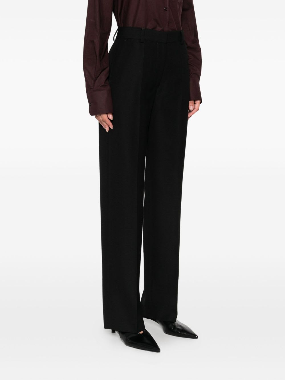 Totême Toteme Women Wool Blend Trousers In Black