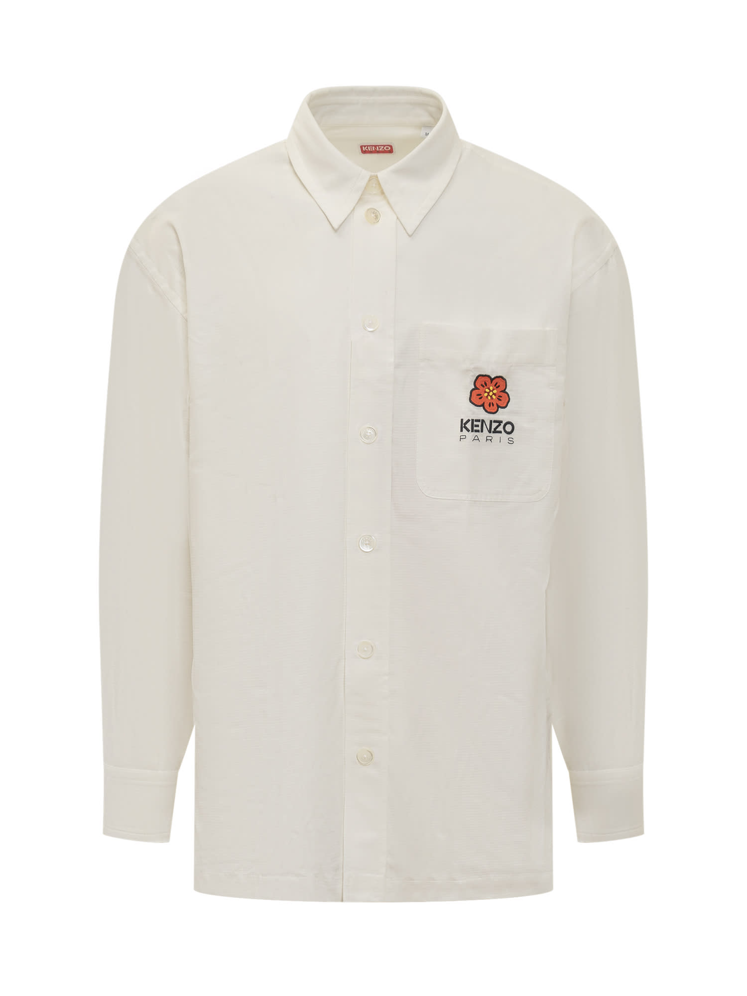 Kenzo Oversized Shirt In Blanc Casse