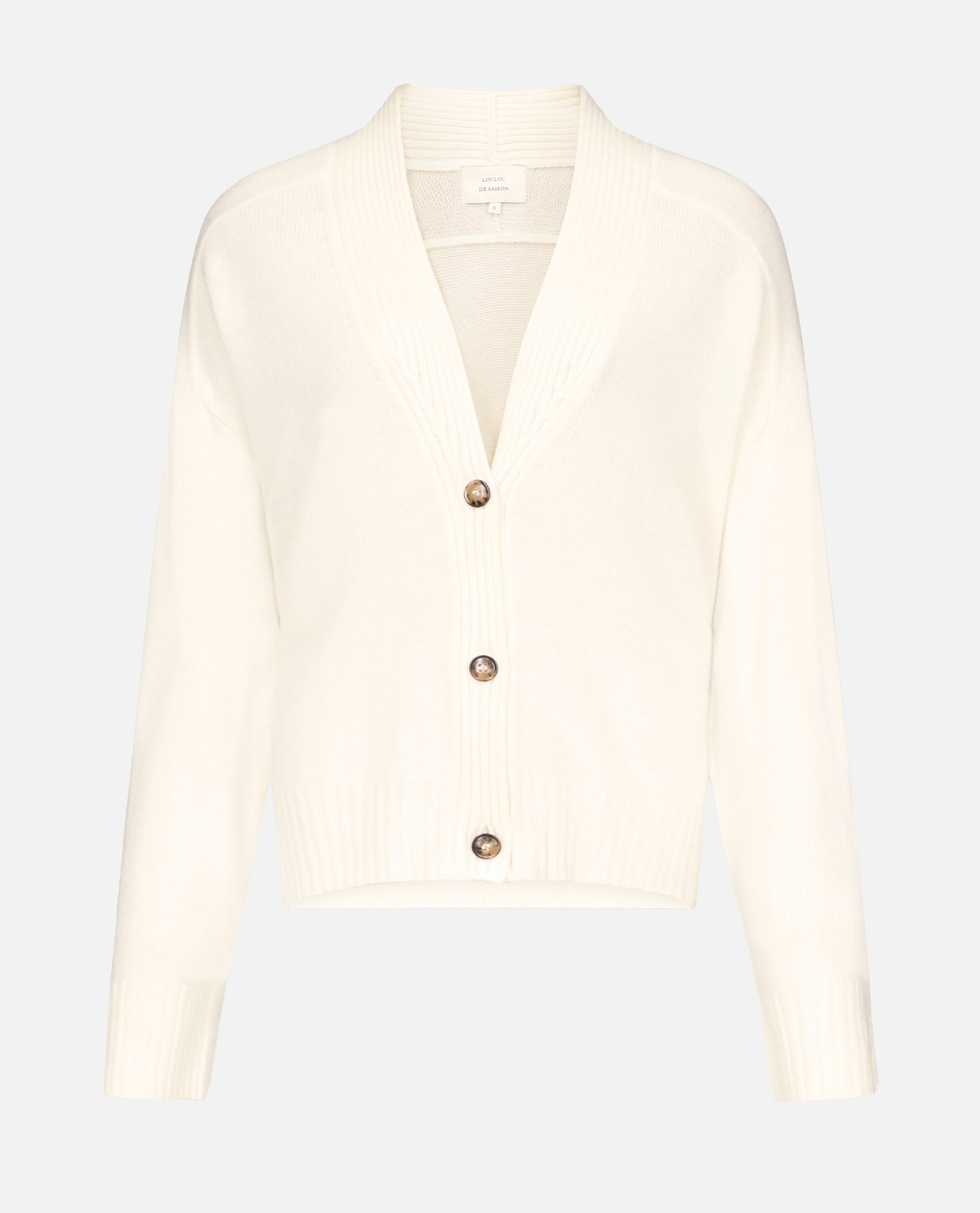 Loulou Studio Loulou Ivory Cashmere Oversize Kaia Cardigan In White