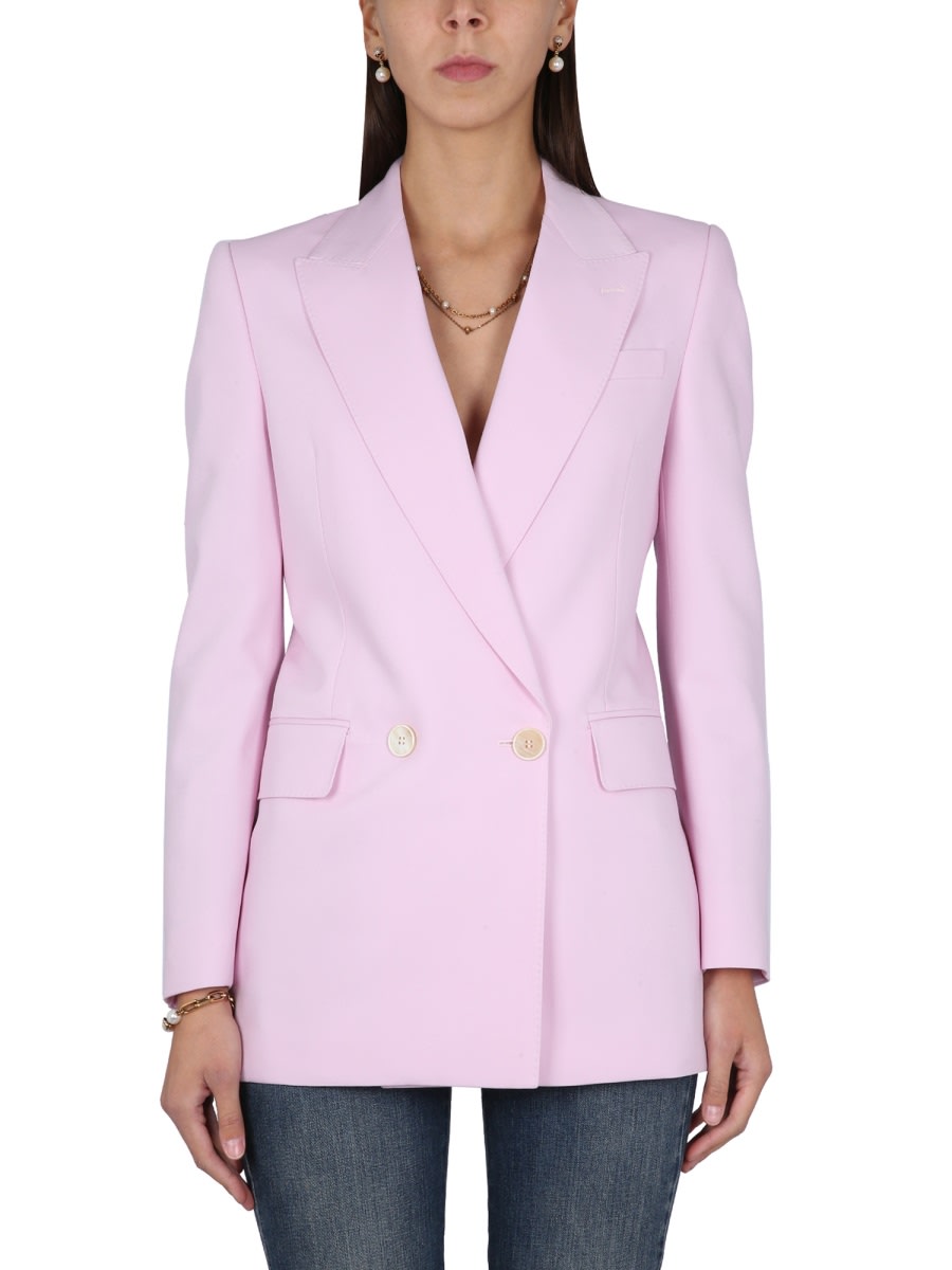 Alexander Mcqueen Women Double-breasted Jacket In Pink